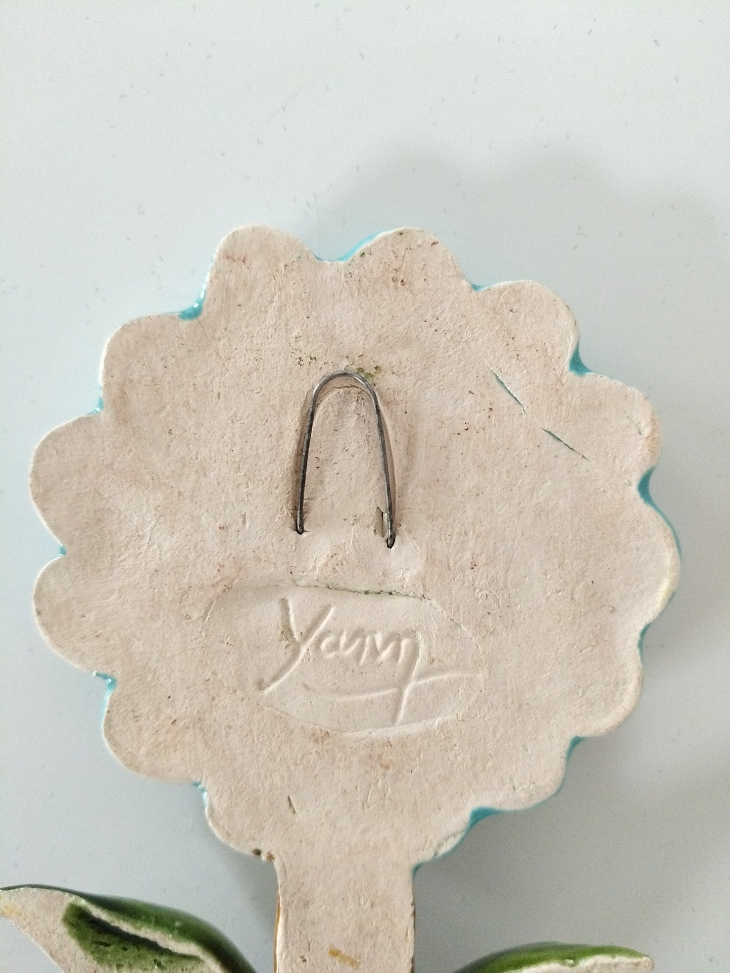 Patère murale fleur en céramique Yann - cetaitmieuxavant