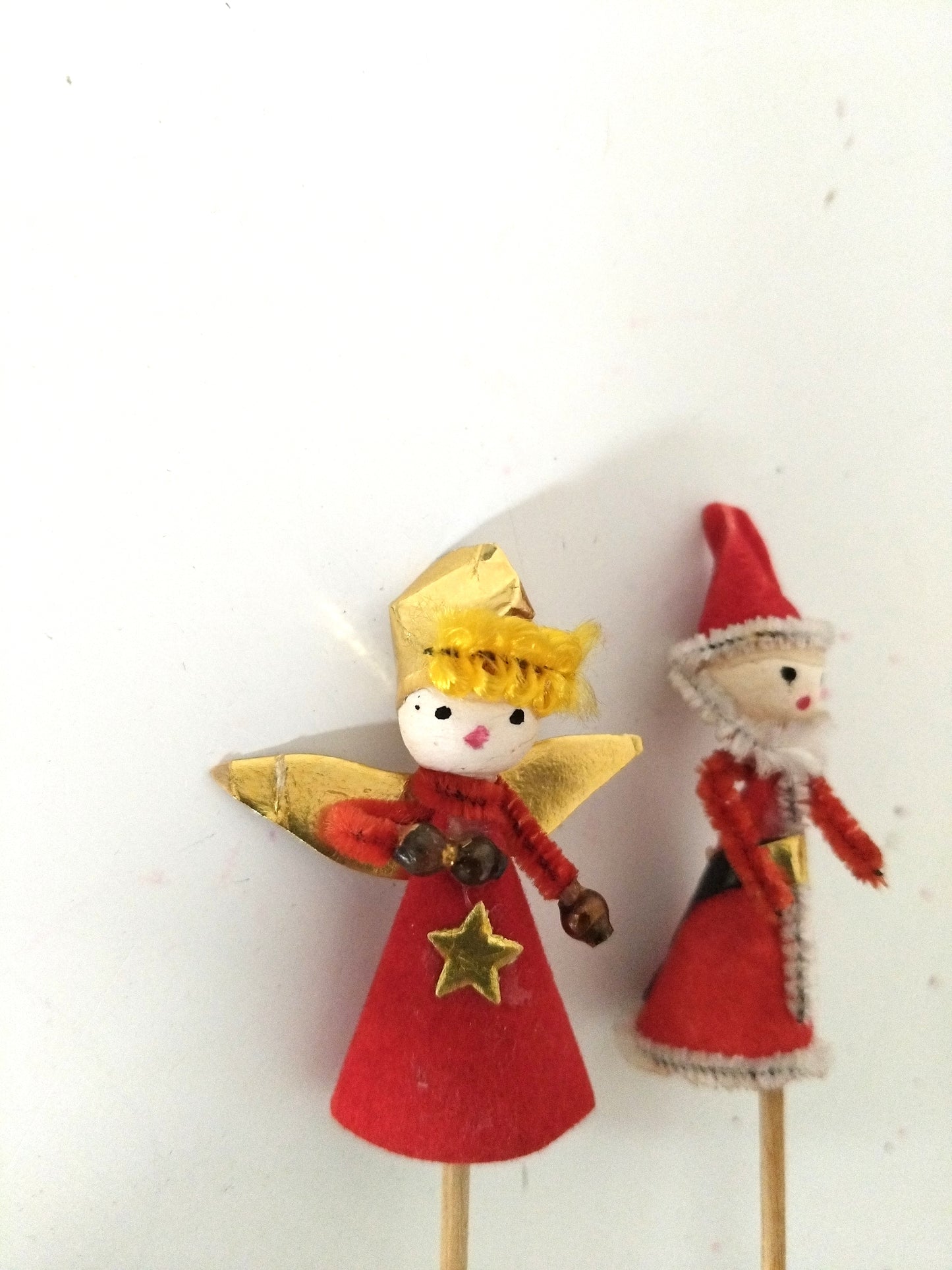 2 anciennes piques décoratives de Noël (4 duos disponibles)
