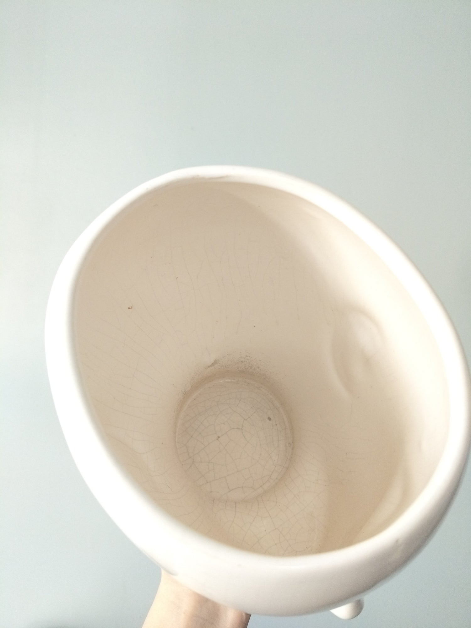 Grand cache-pot tête d'homme en céramique - cetaitmieuxavant