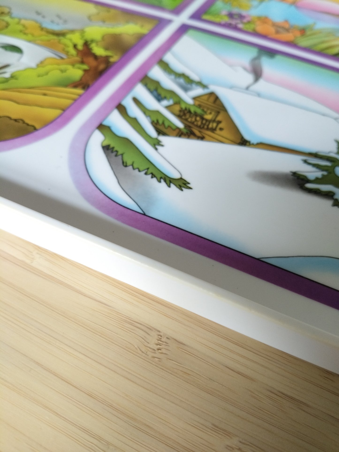 Plateau "les quatre saisons" en plastique par Tupperware 80's