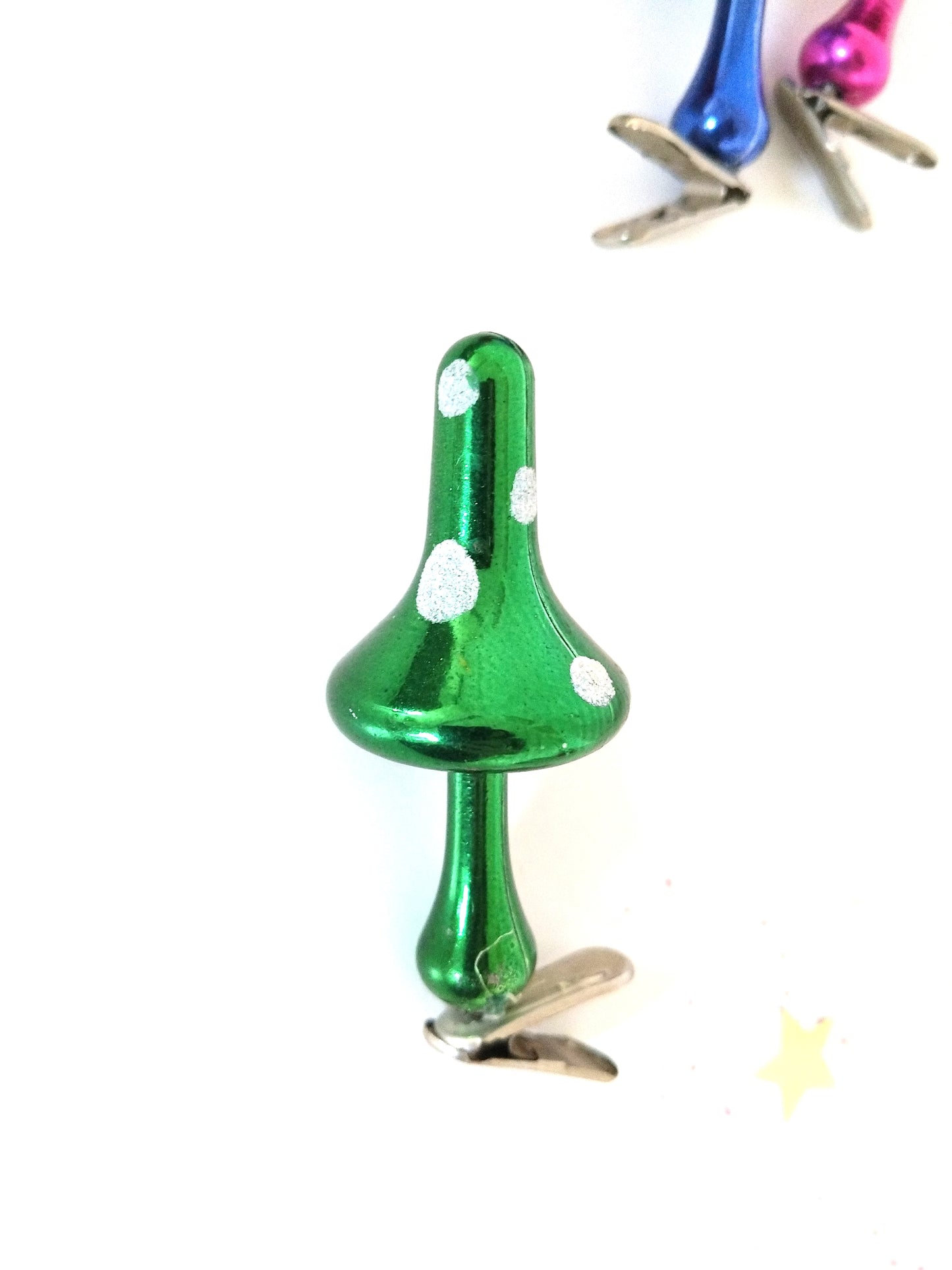 Ensemble de 5 champignons de Noël à pinces