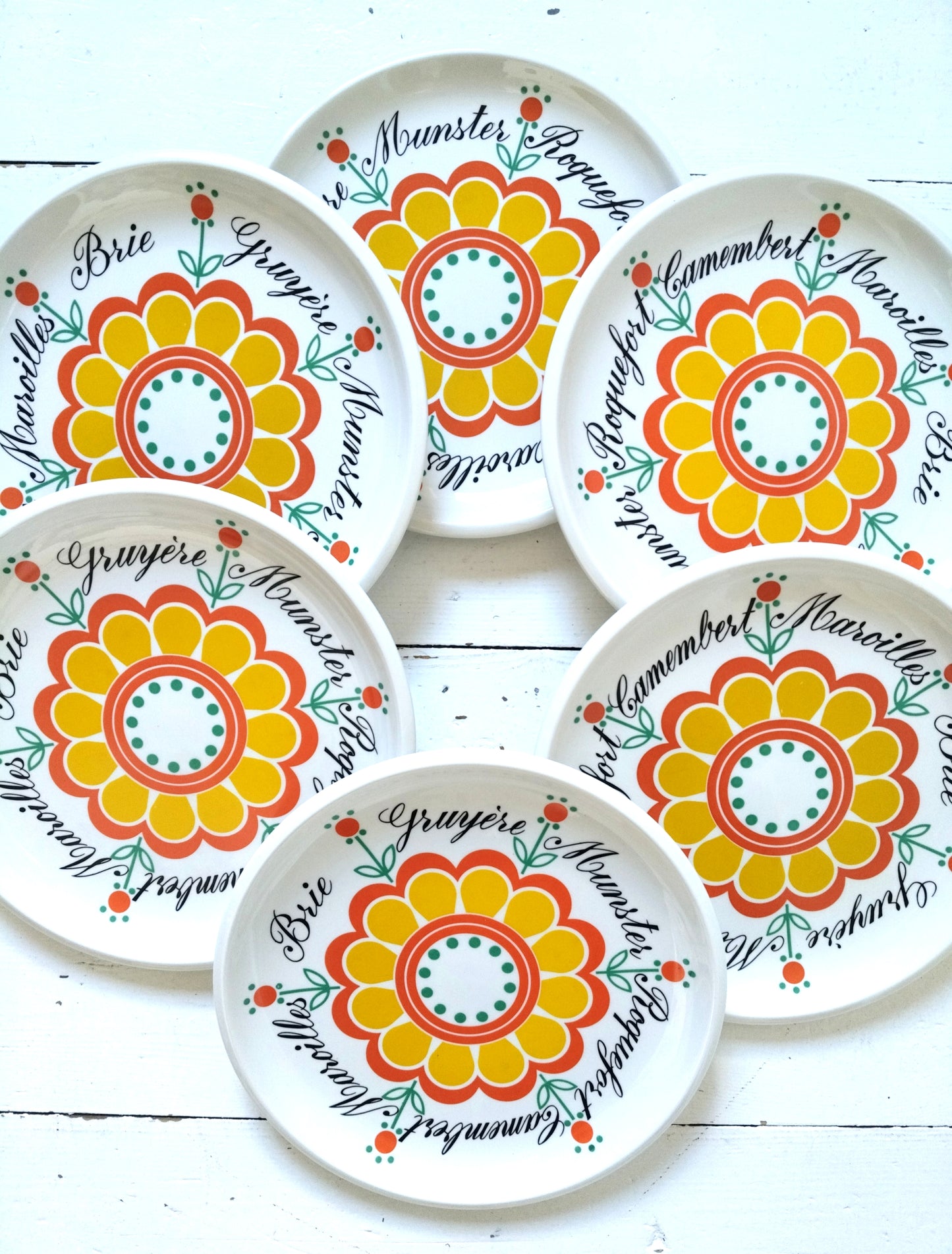 Set de 6 assiettes à fromage Boch