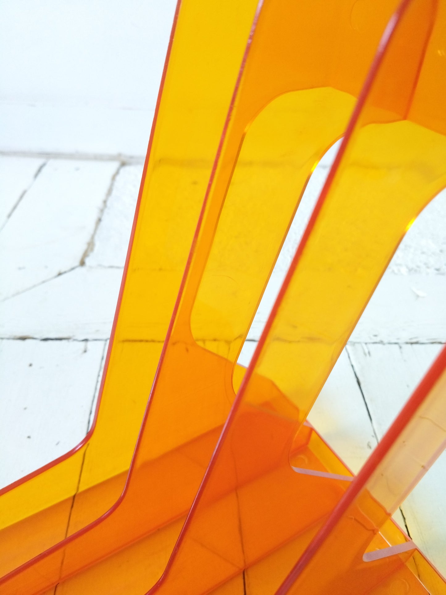 Range-vinyles 33T en plexi orange !!priorité à Mathilde!!