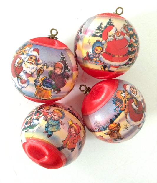 4 boules de Noël en plastique (2 sets disponibles)