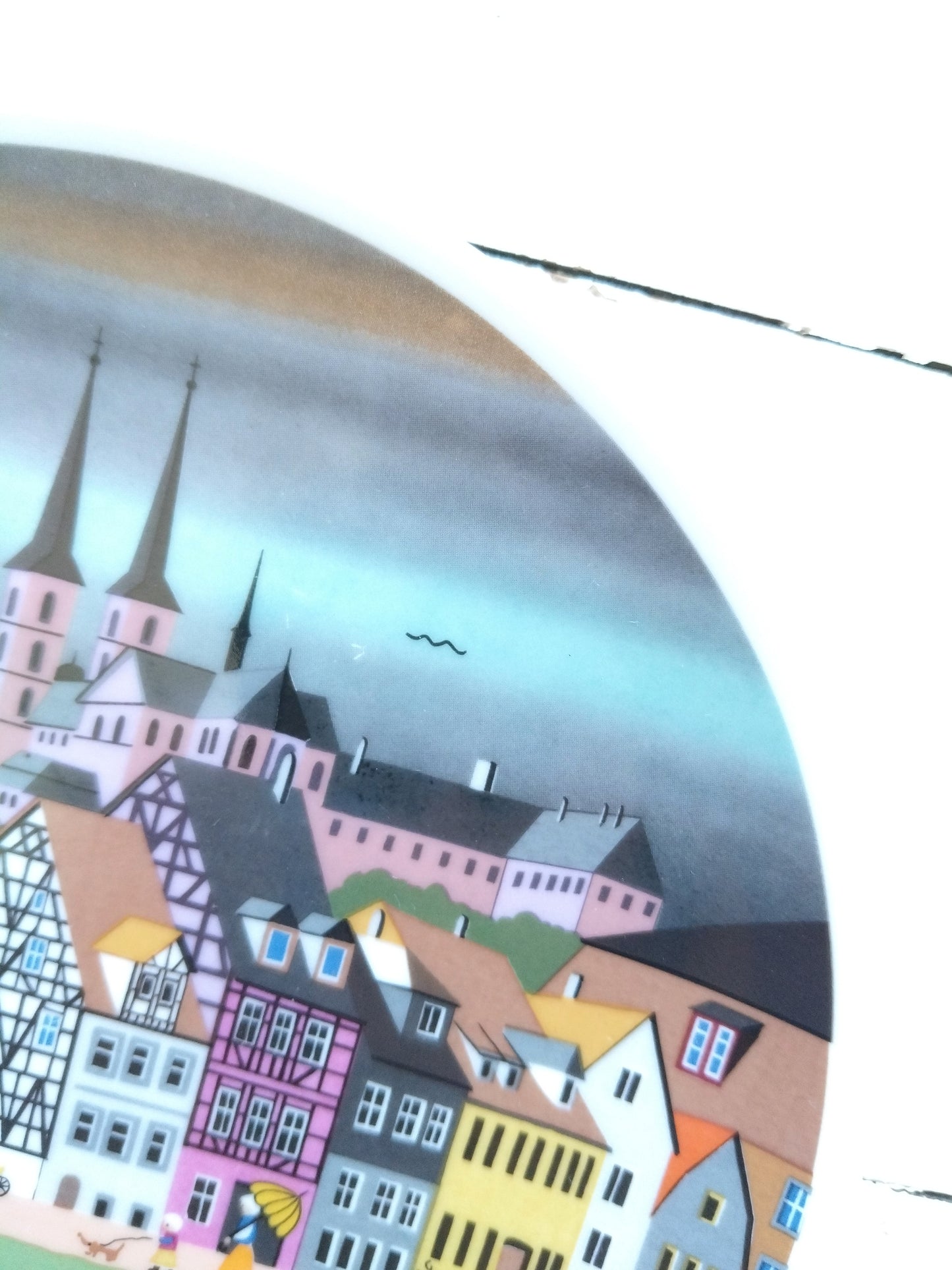 Assiette décorative murale par Barbara Fürstenhöfer pour Bamberg