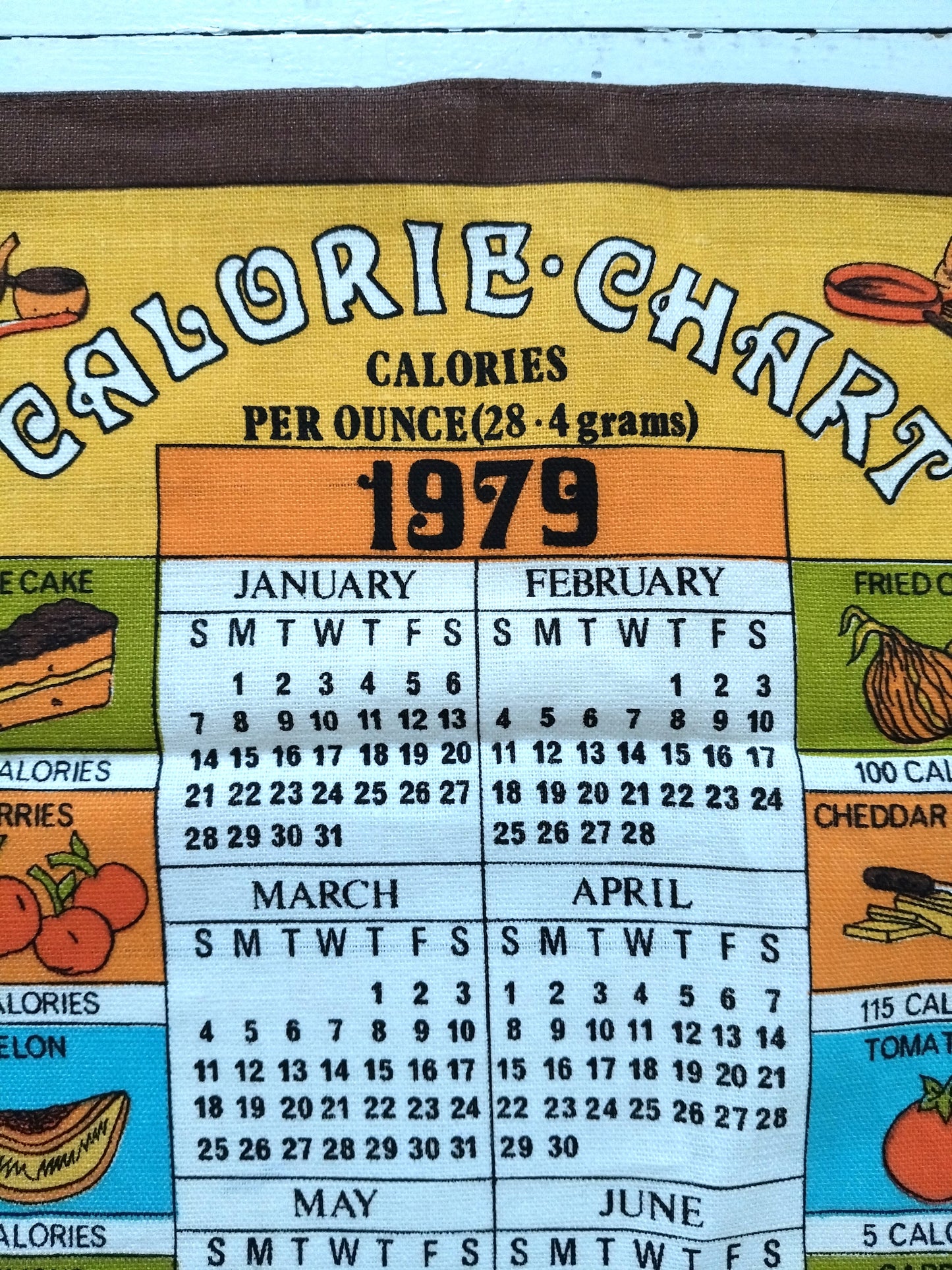 Calendrier en tissu 1979 Irish cabin Irlande