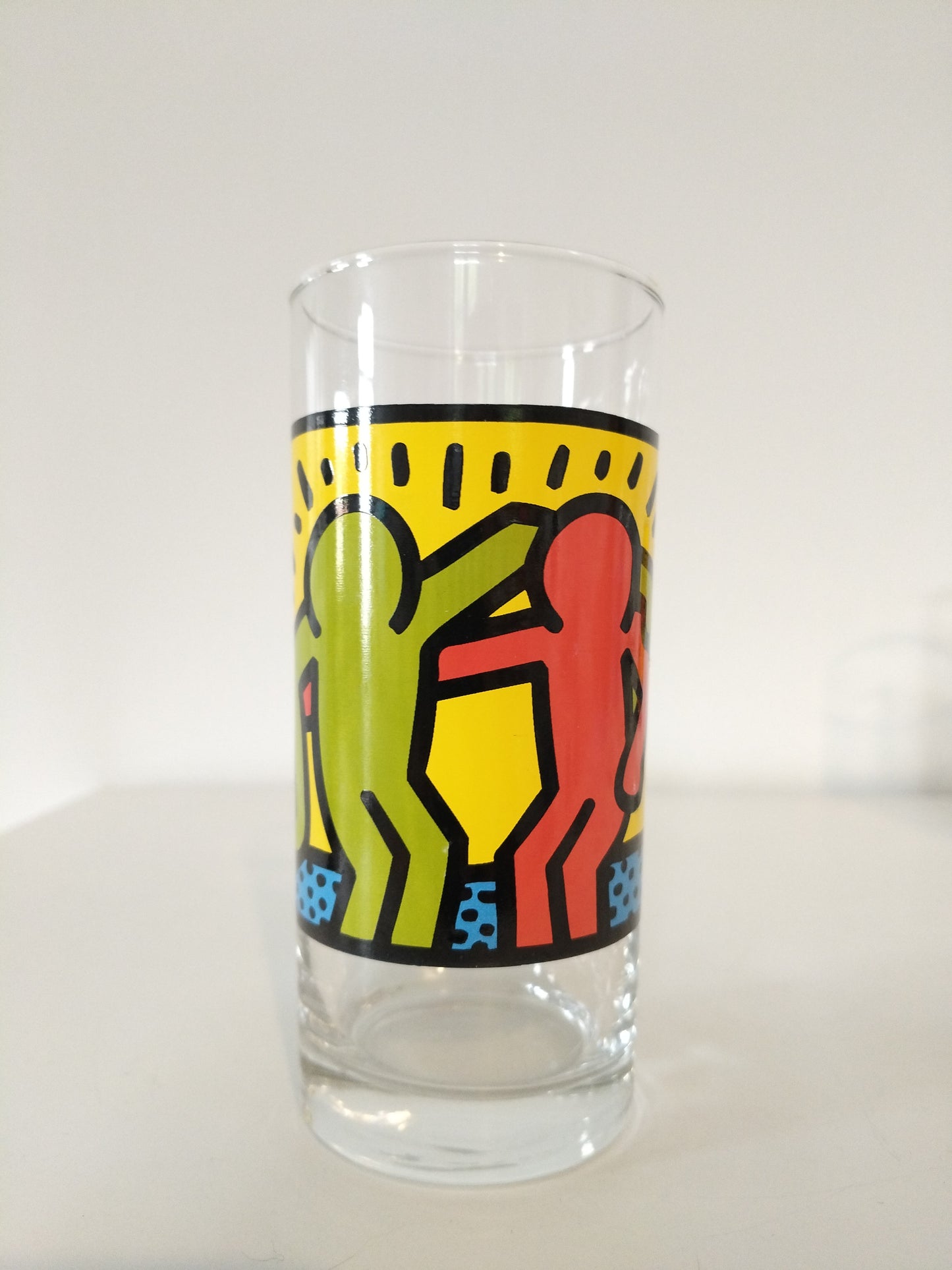 Verre Keith Haring publicitaire Quick ou Lu au choix