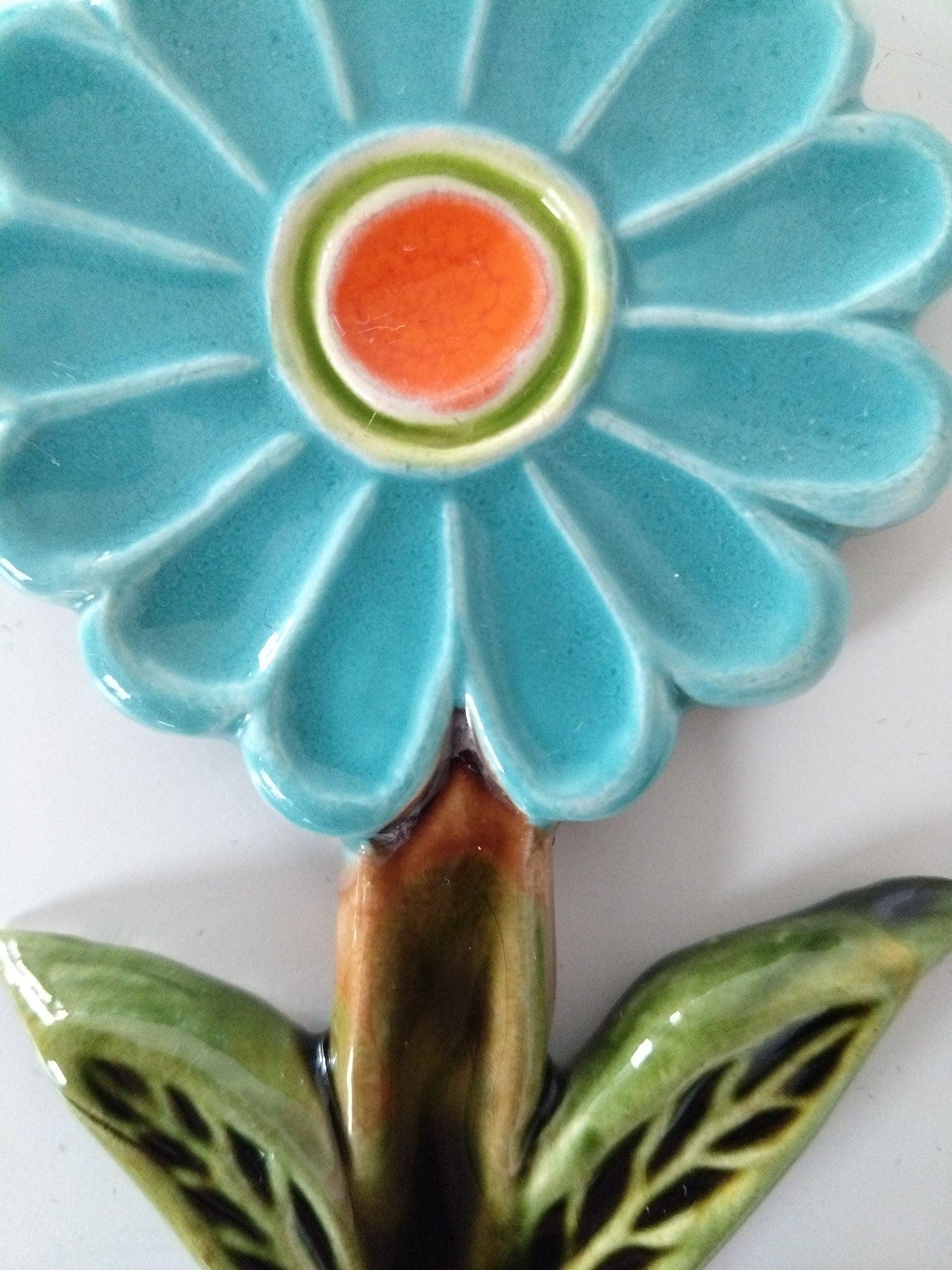 Patère murale fleur en céramique Yann - cetaitmieuxavant