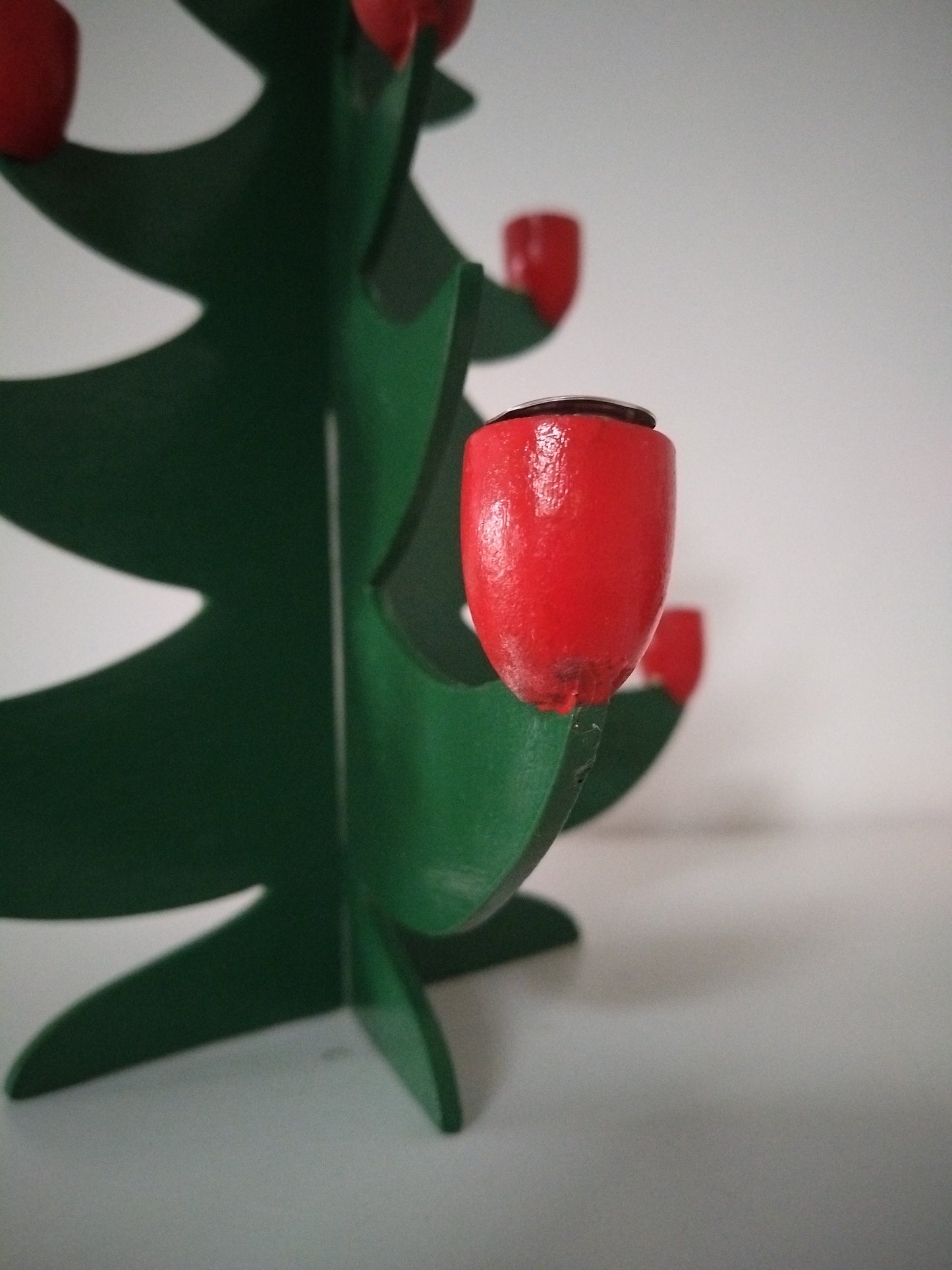 Bougeoir de Noël sapin en bois handmade Sri Lanka