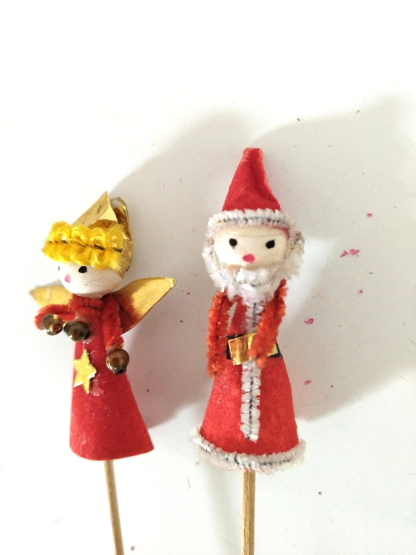 2 anciennes piques décoratives de Noël (4 duos disponibles)