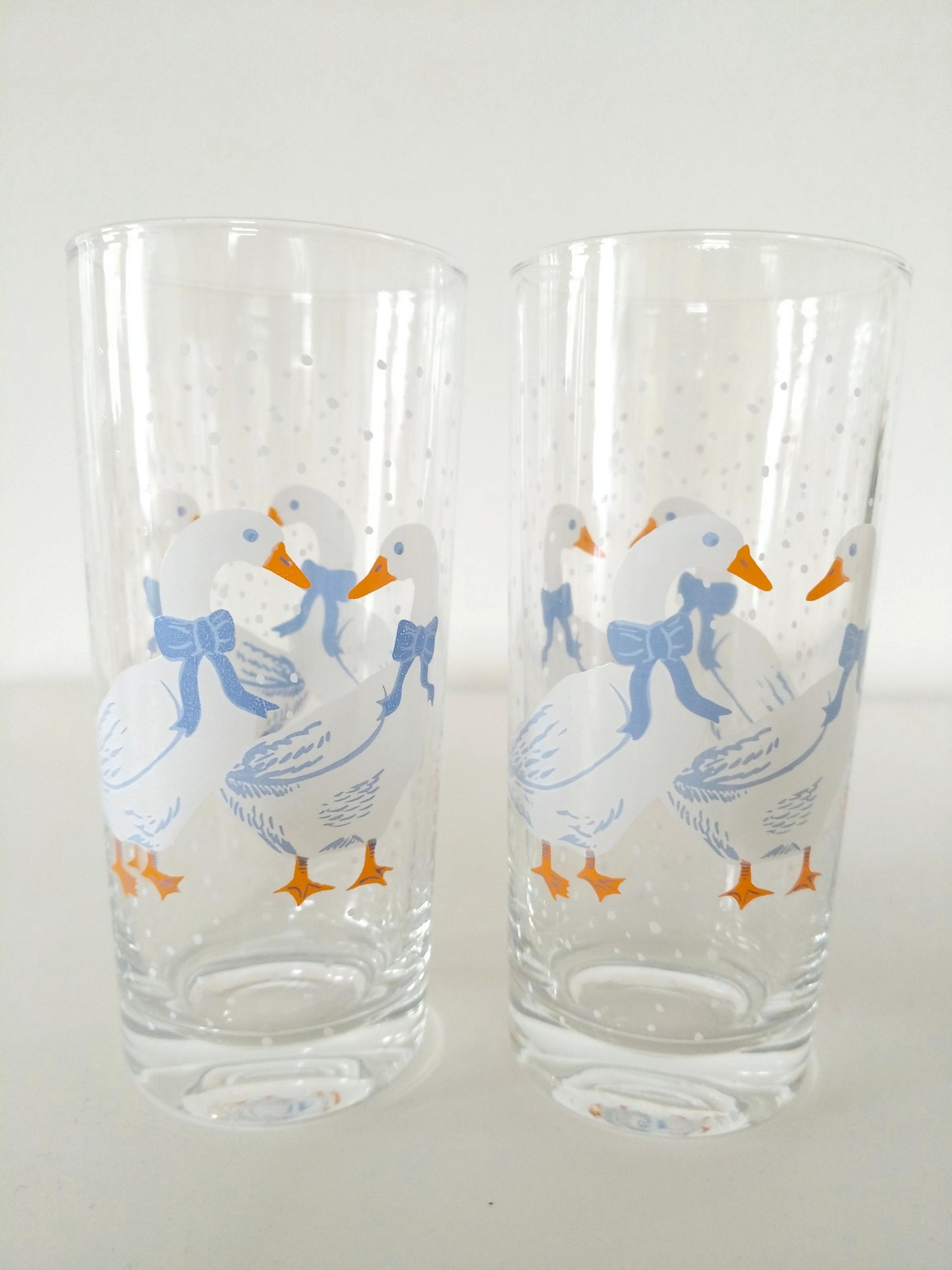 2 grands verres décor oies - cetaitmieuxavant