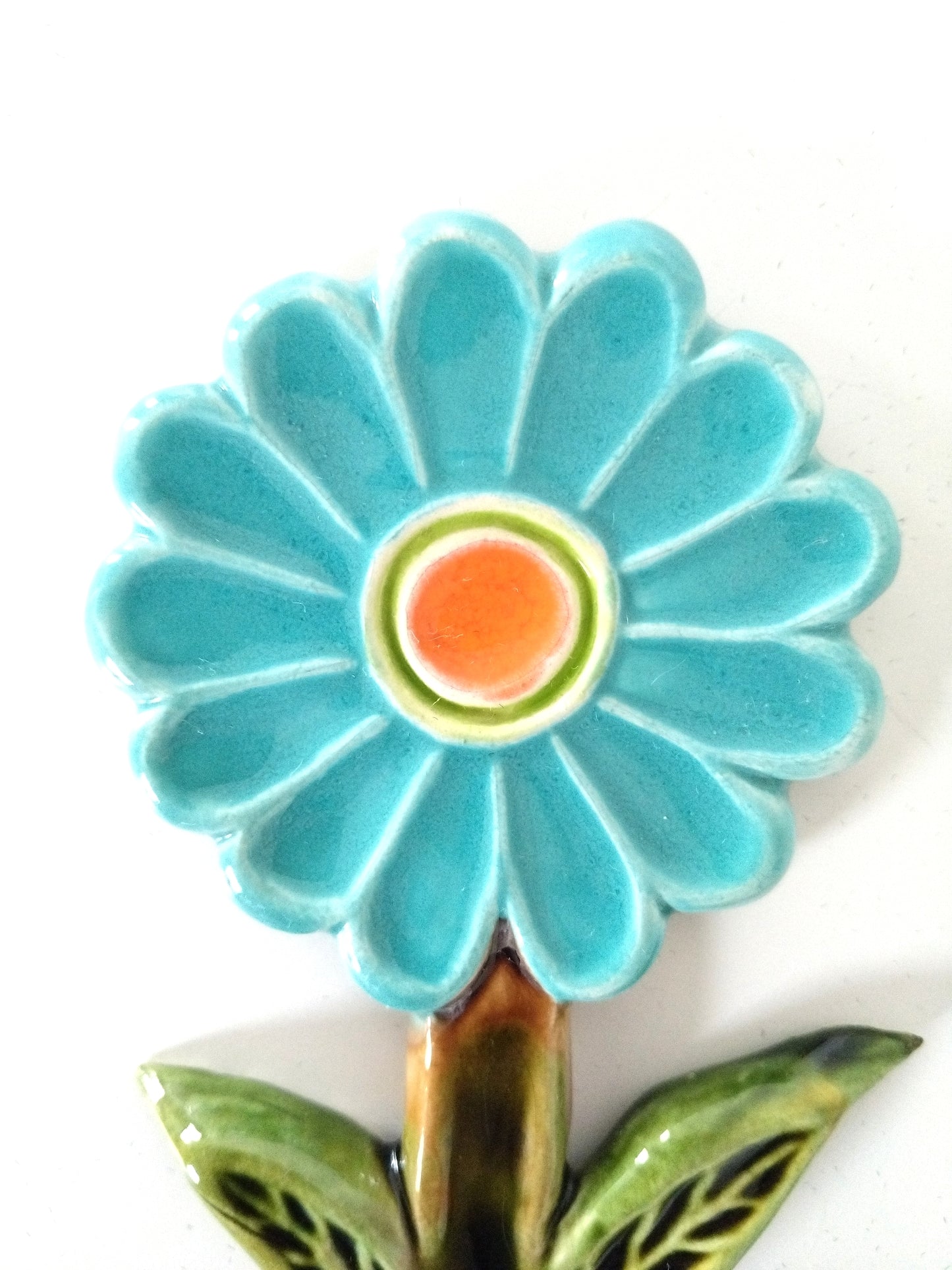 Patère murale fleur en céramique Yann - cetaitmieuxavant