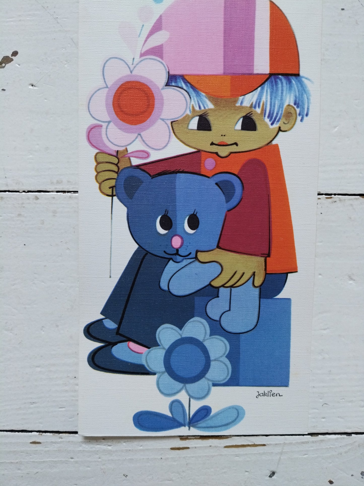 Ancienne carte postale Jaklien Moerman 70's au choix