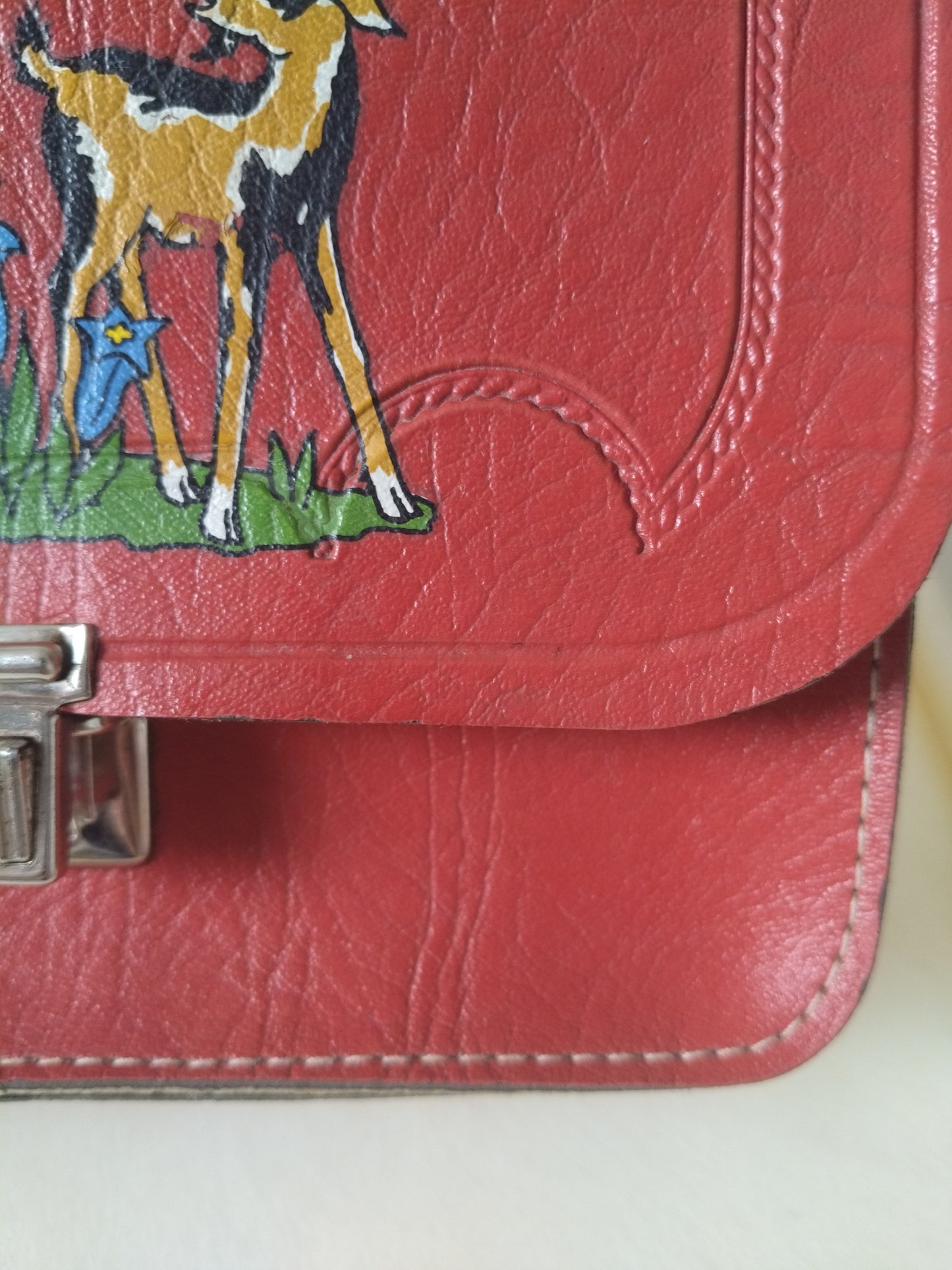 Petit sac bandoulière simili cuir 60's