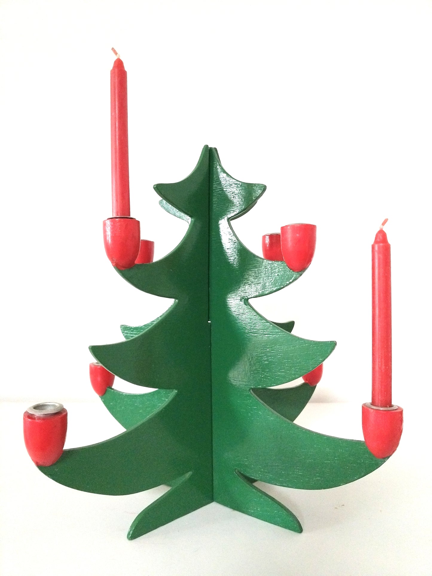 Bougeoir de Noël sapin en bois handmade Sri Lanka