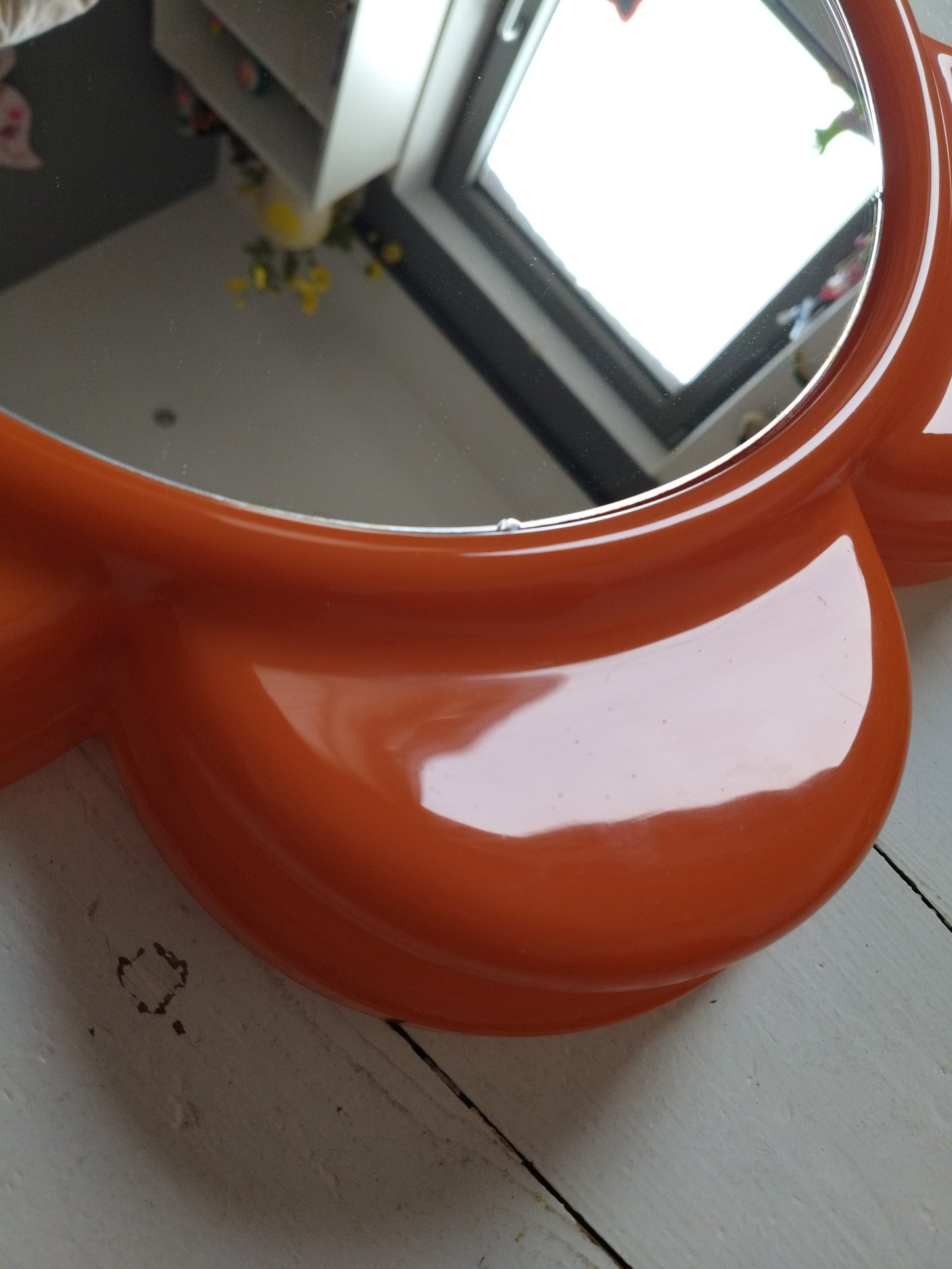 Miroir fleur en plastique vintage Visiva France