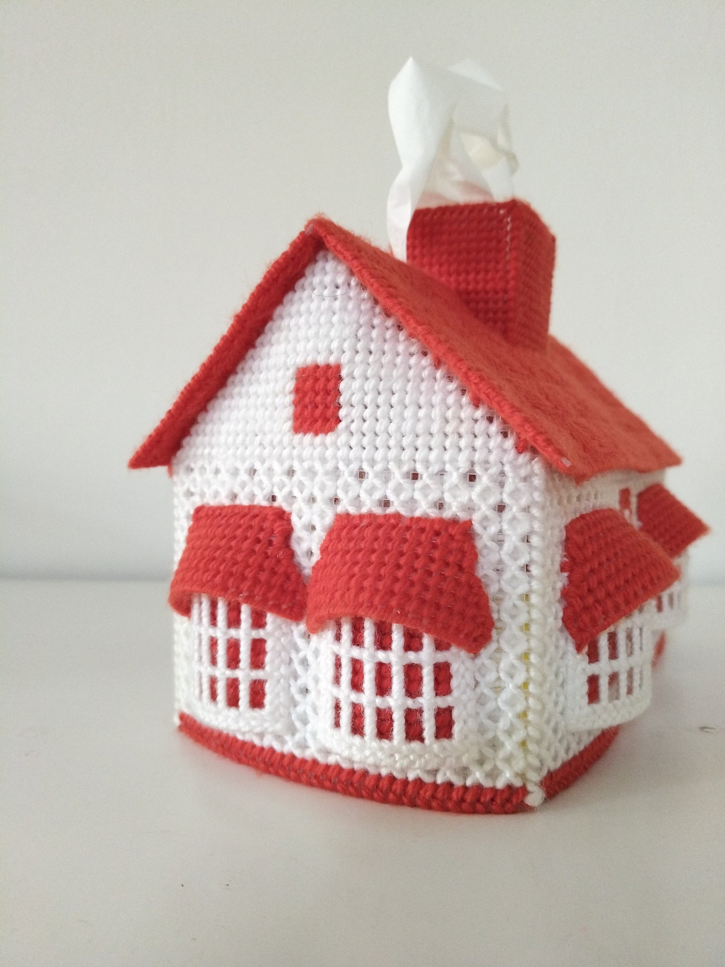 Housse pour boîte de mouchoirs de Noël en canevas