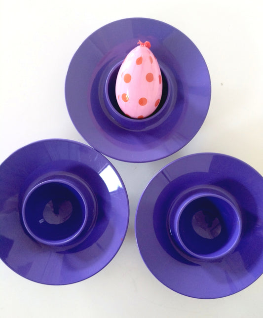Ensemble de 3 coquetiers violets en plastique Mepal Holland