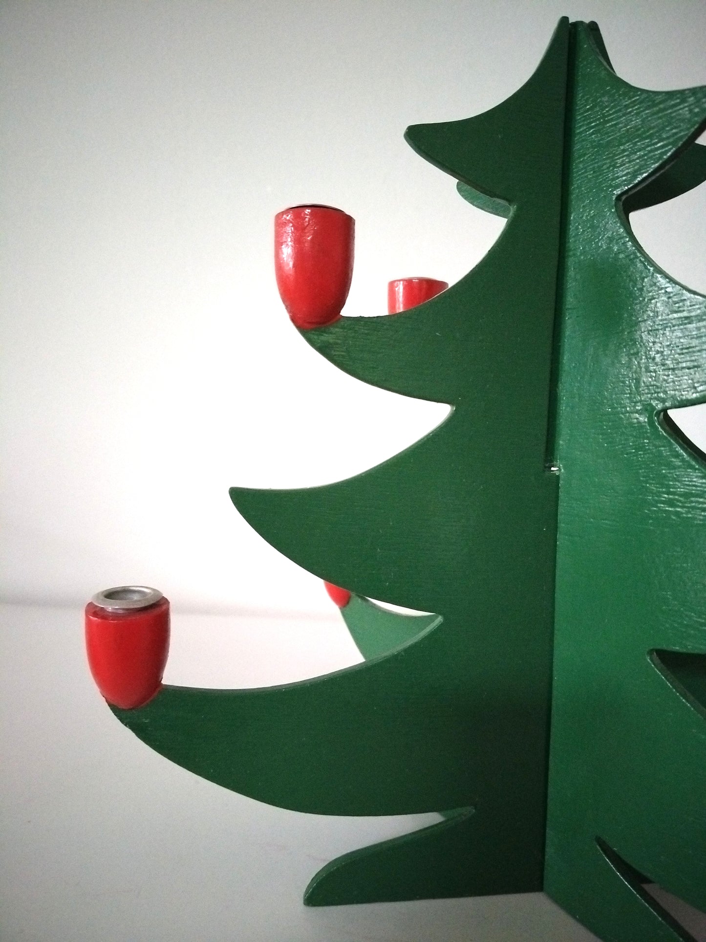 Bougeoir de Noël sapin en bois handmade Sri Lanka