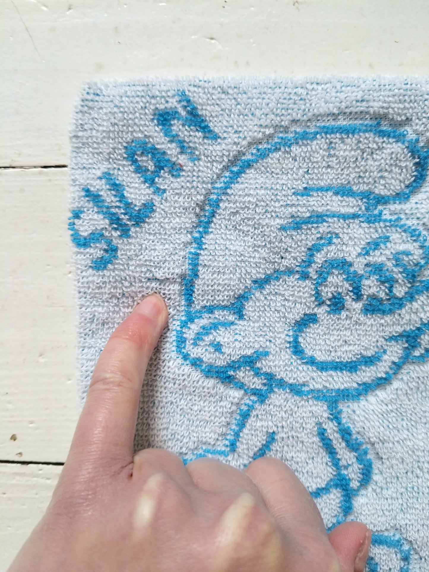 Gant de toilette Schtroumpfs publicitaire Silan