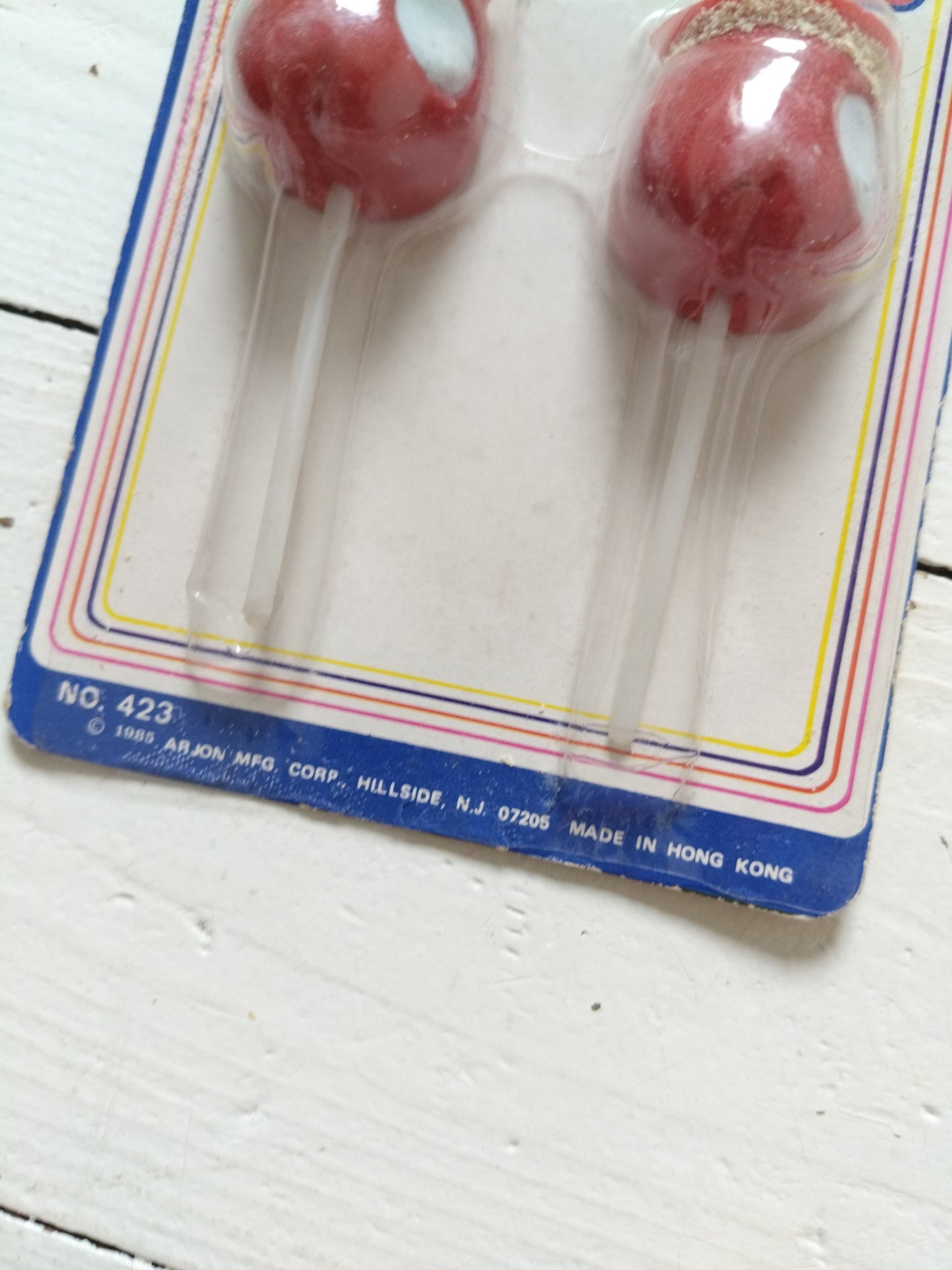 Duo de magnets gaufres ou pommes d'amour Arjon Hong Kong 1985 au choix