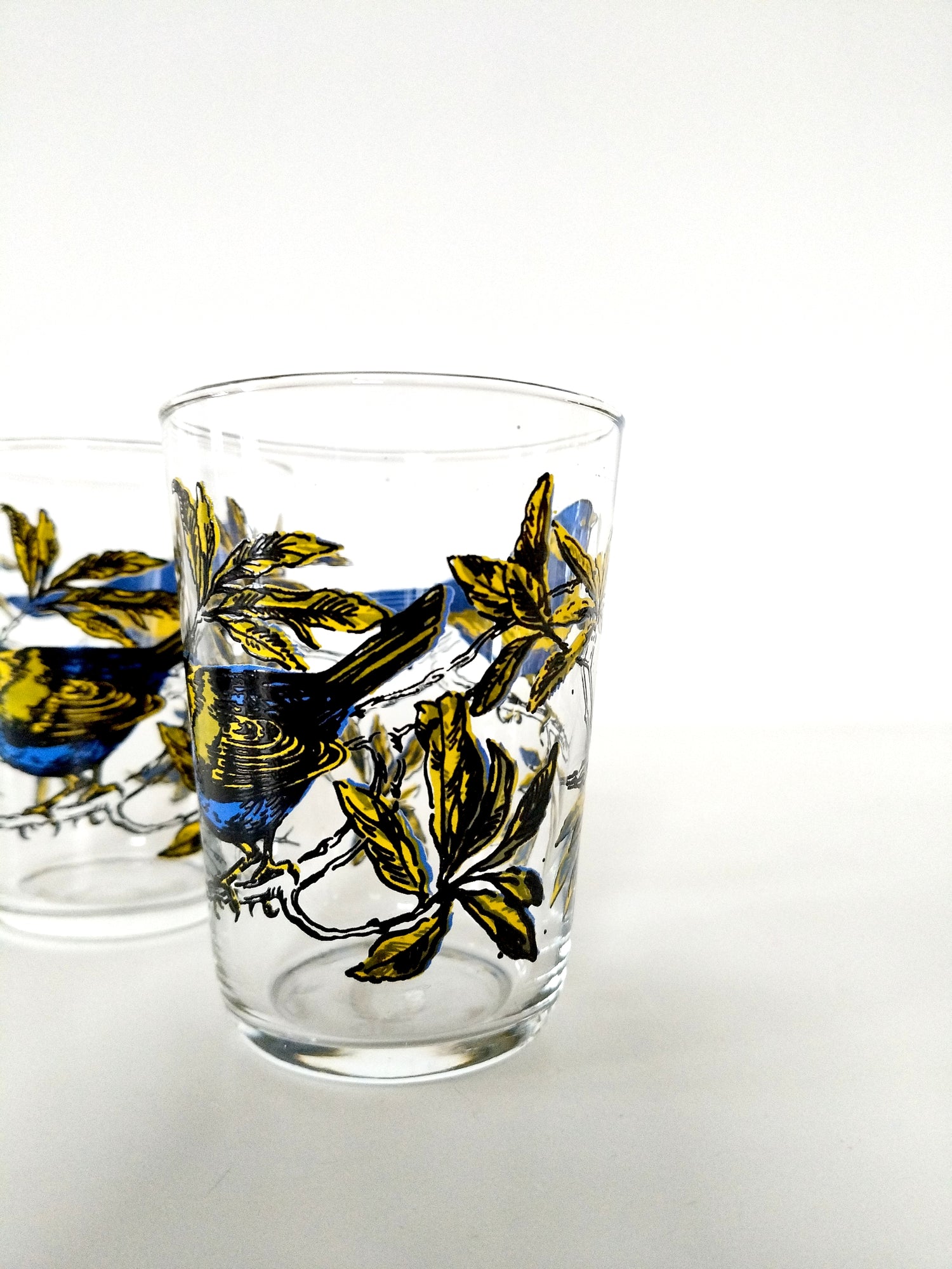 Petits verres à eau décor oiseaux - cetaitmieuxavant