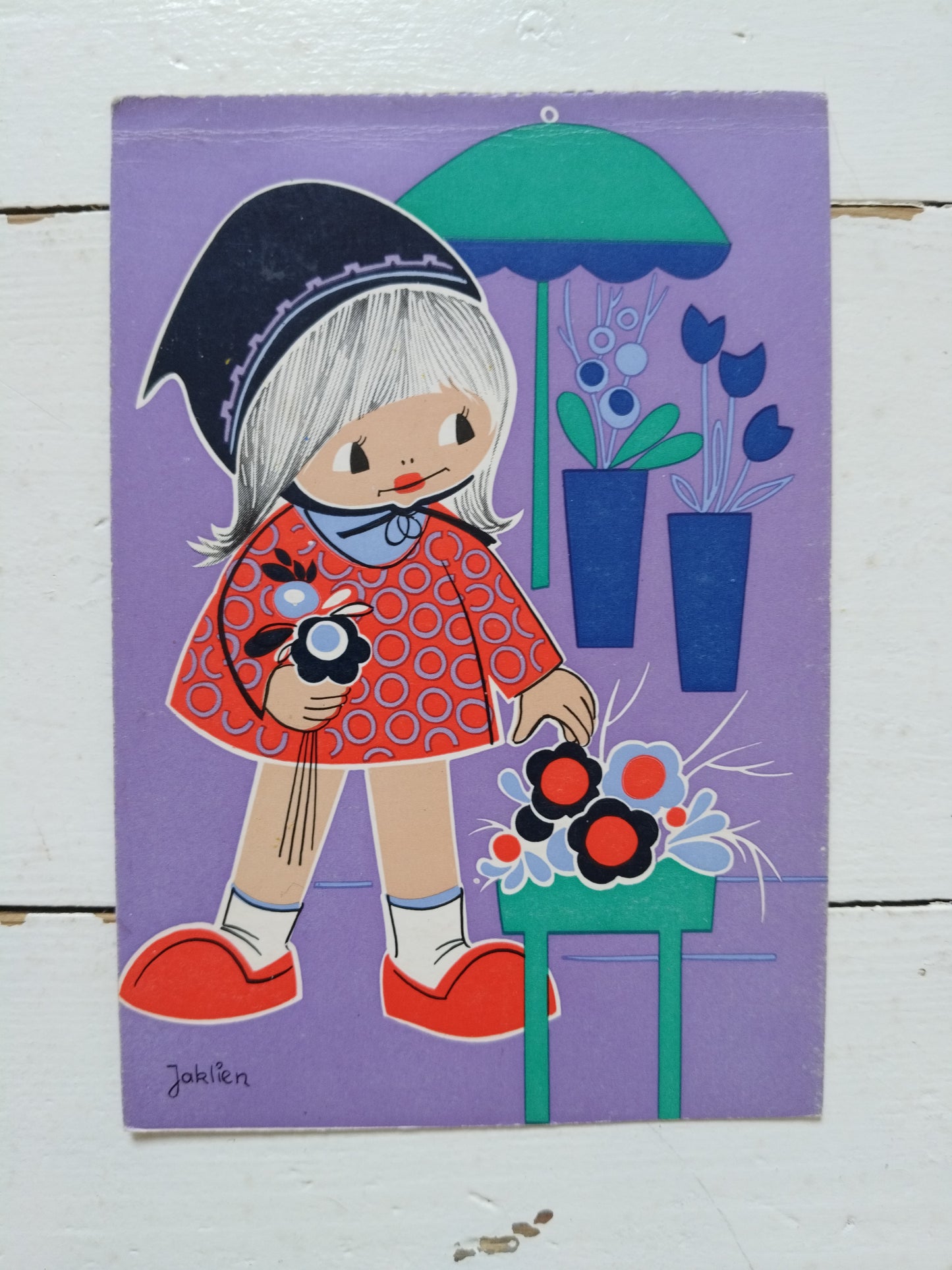 Ancienne carte postale illustration Jaklien Moerman