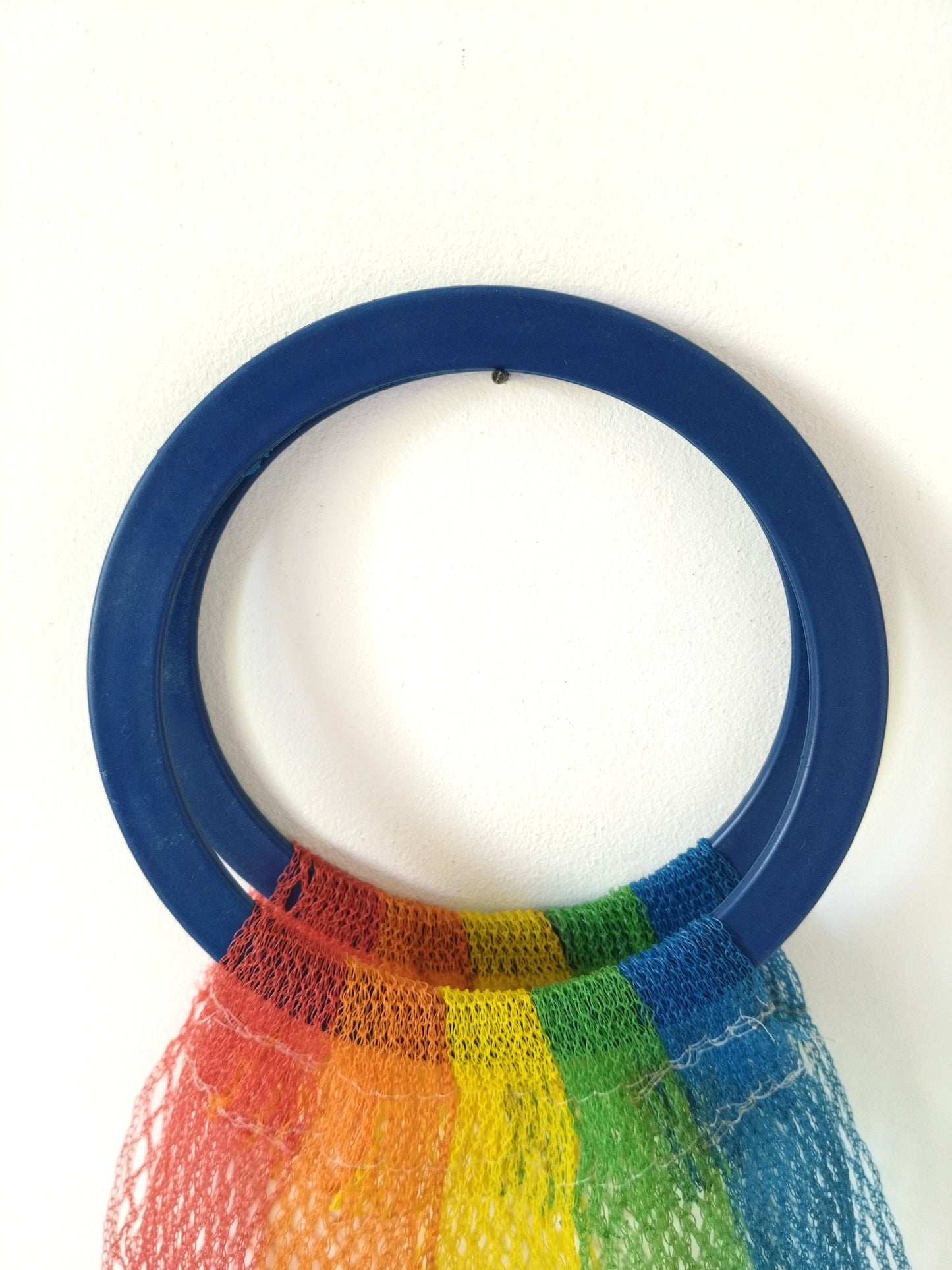 Petit filet à courses multicolore en nylon et plastique