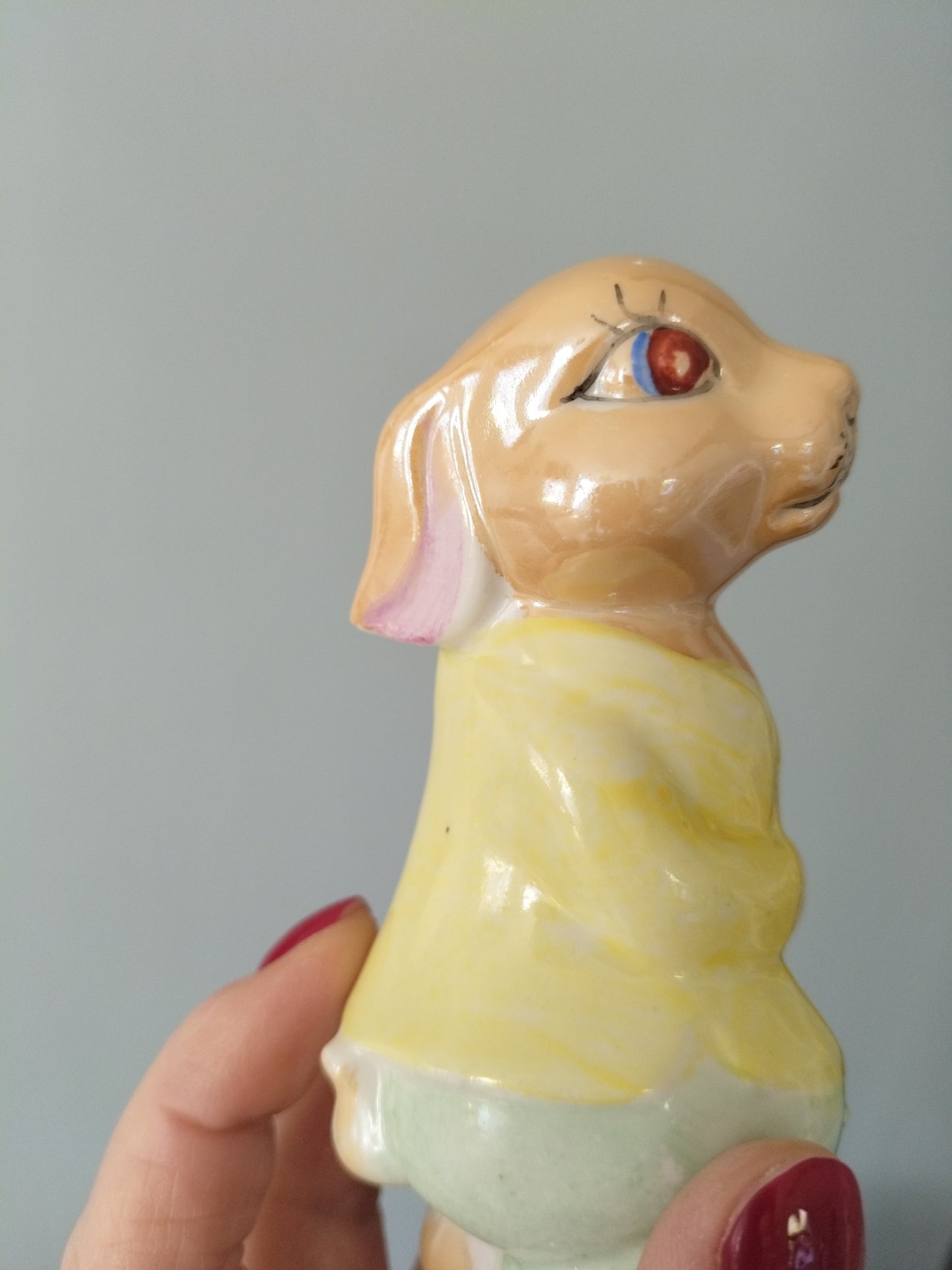 Salière ou poivrière lapine en céramique émaillée nacrée - cetaitmieuxavant