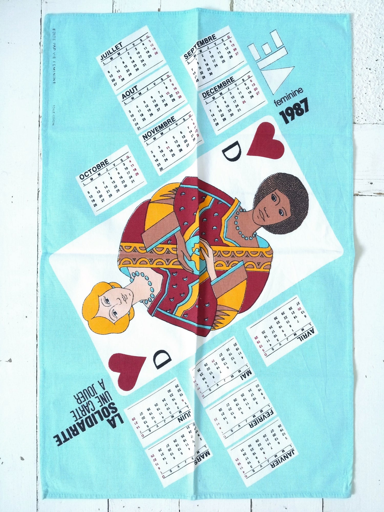 Torchon calendrier 1987 - cetaitmieuxavant