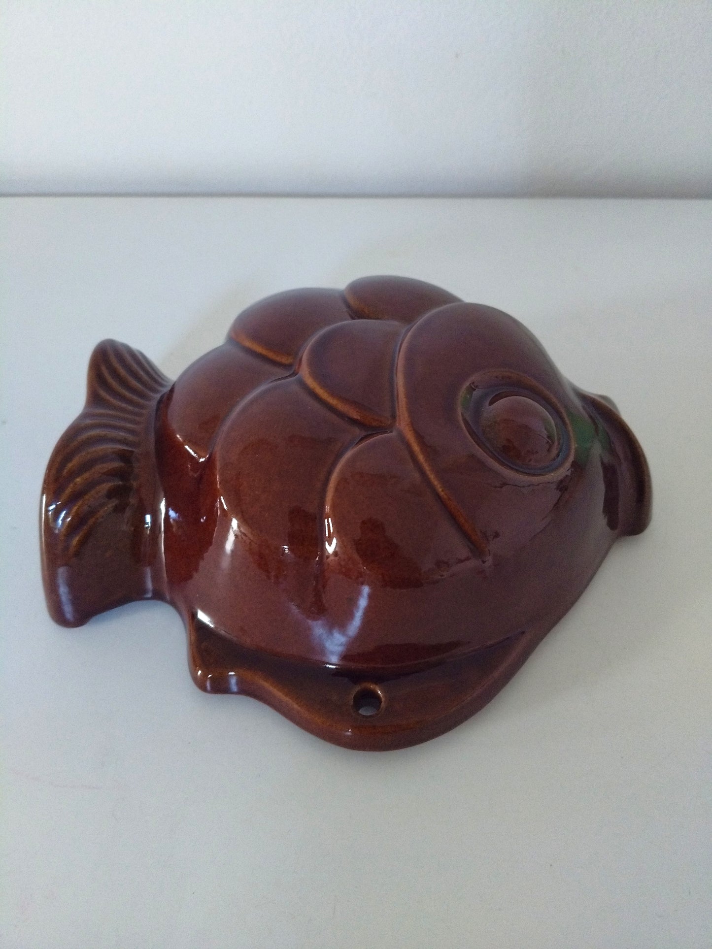 Ancien moule poisson à pudding mural West Germany 982-19