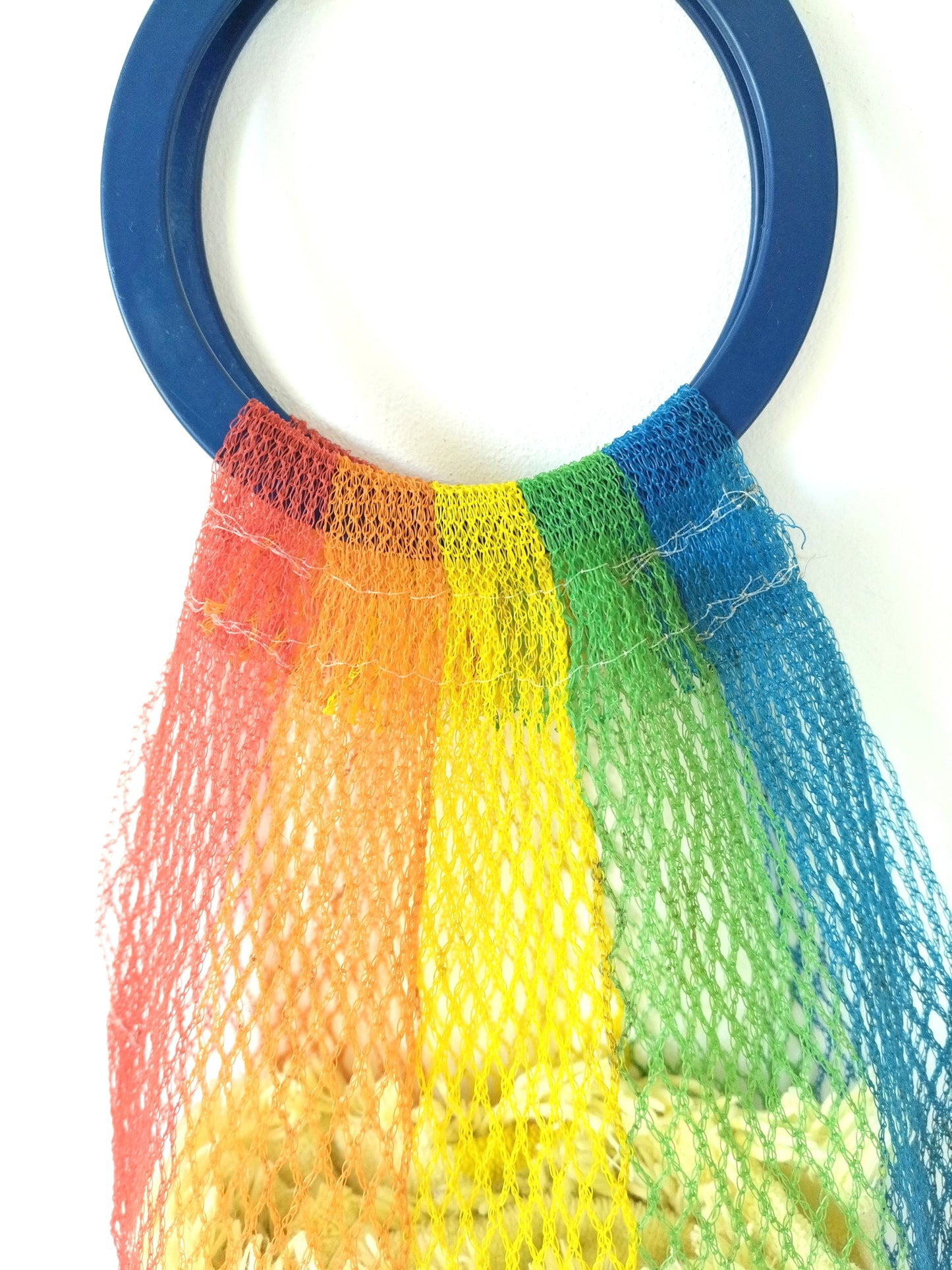 Petit filet à courses multicolore en nylon et plastique