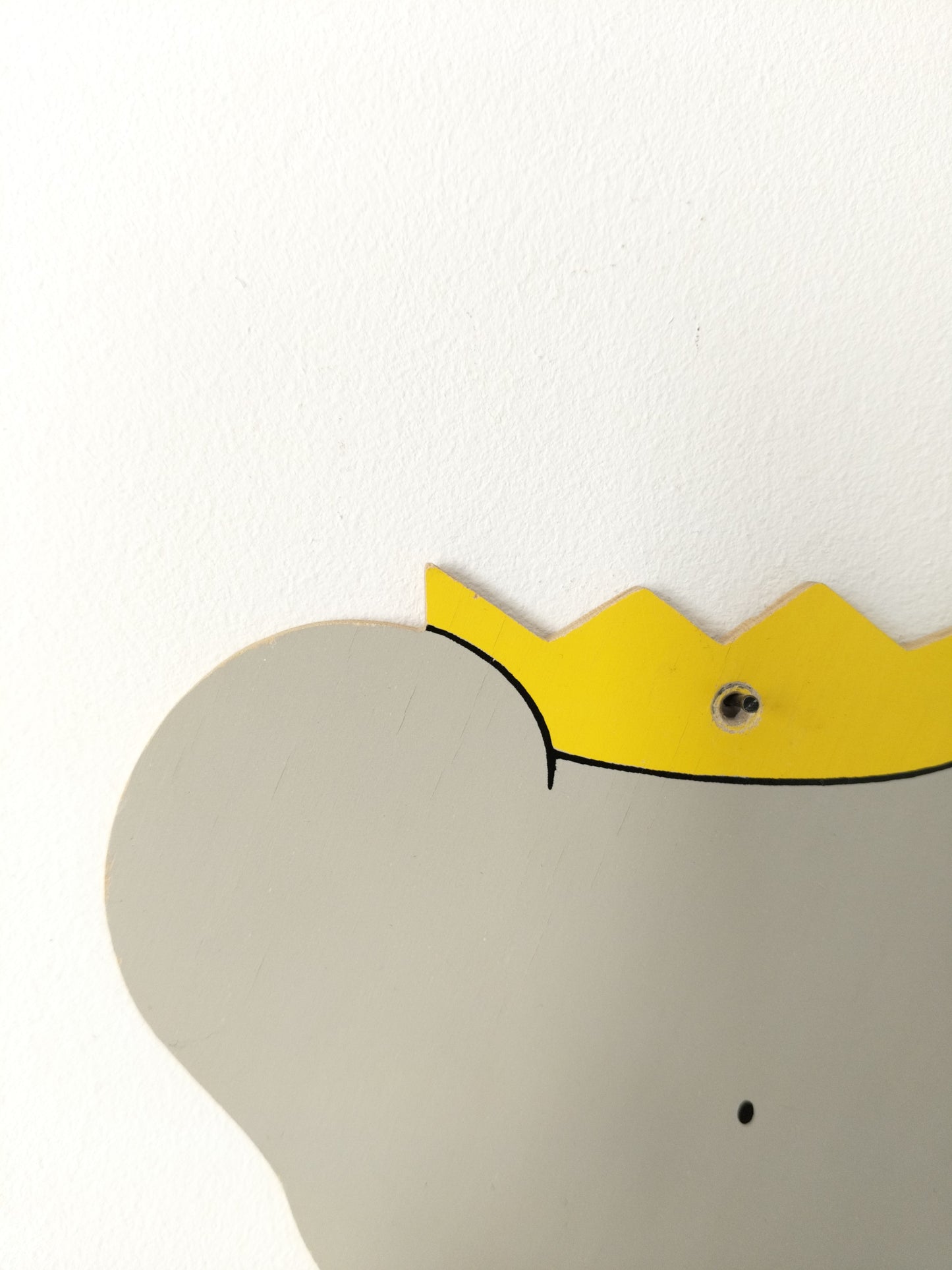 Porte-manteau/ patère murale Babar en bois par L. de Brunhoff 1989 - cetaitmieuxavant