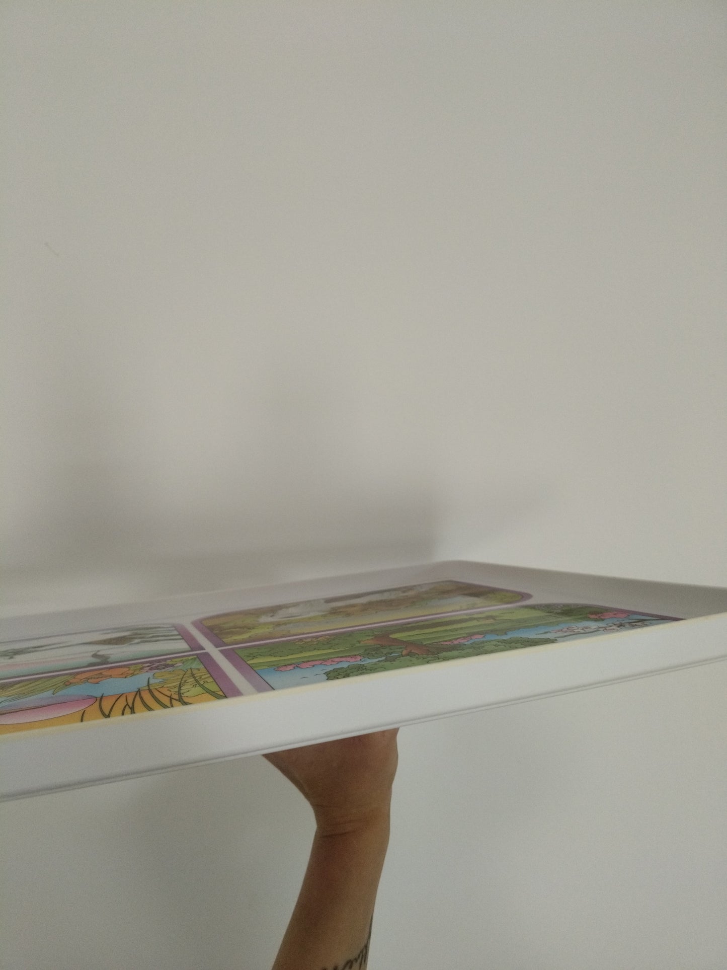Plateau "les quatre saisons" en plastique par Tupperware 80's