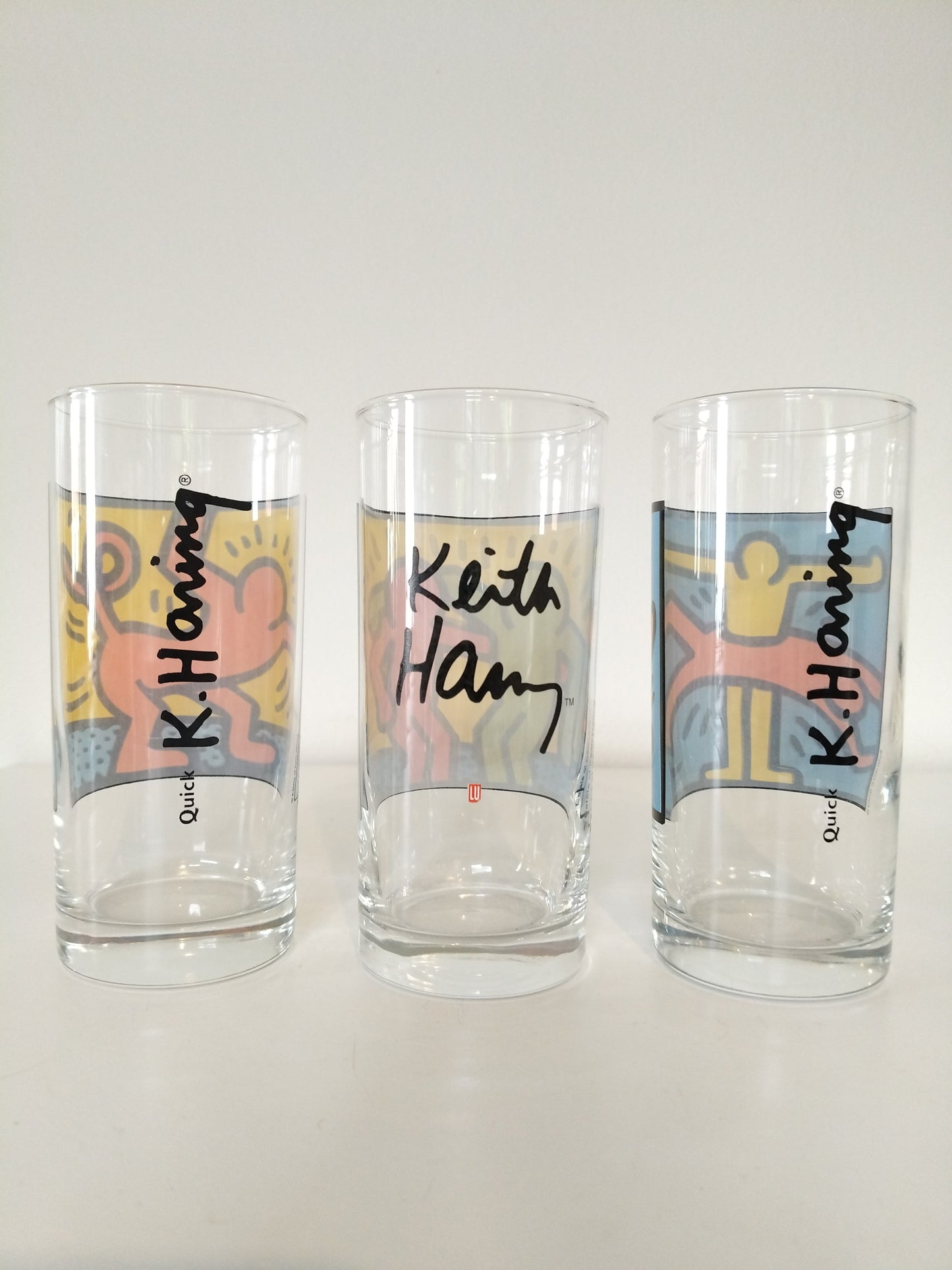 Verre Keith Haring publicitaire Quick ou Lu au choix