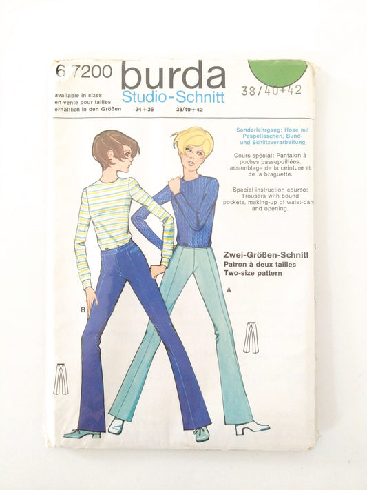Patron burda Studio-Schnitt 6 7200 pantalon à deux tailles