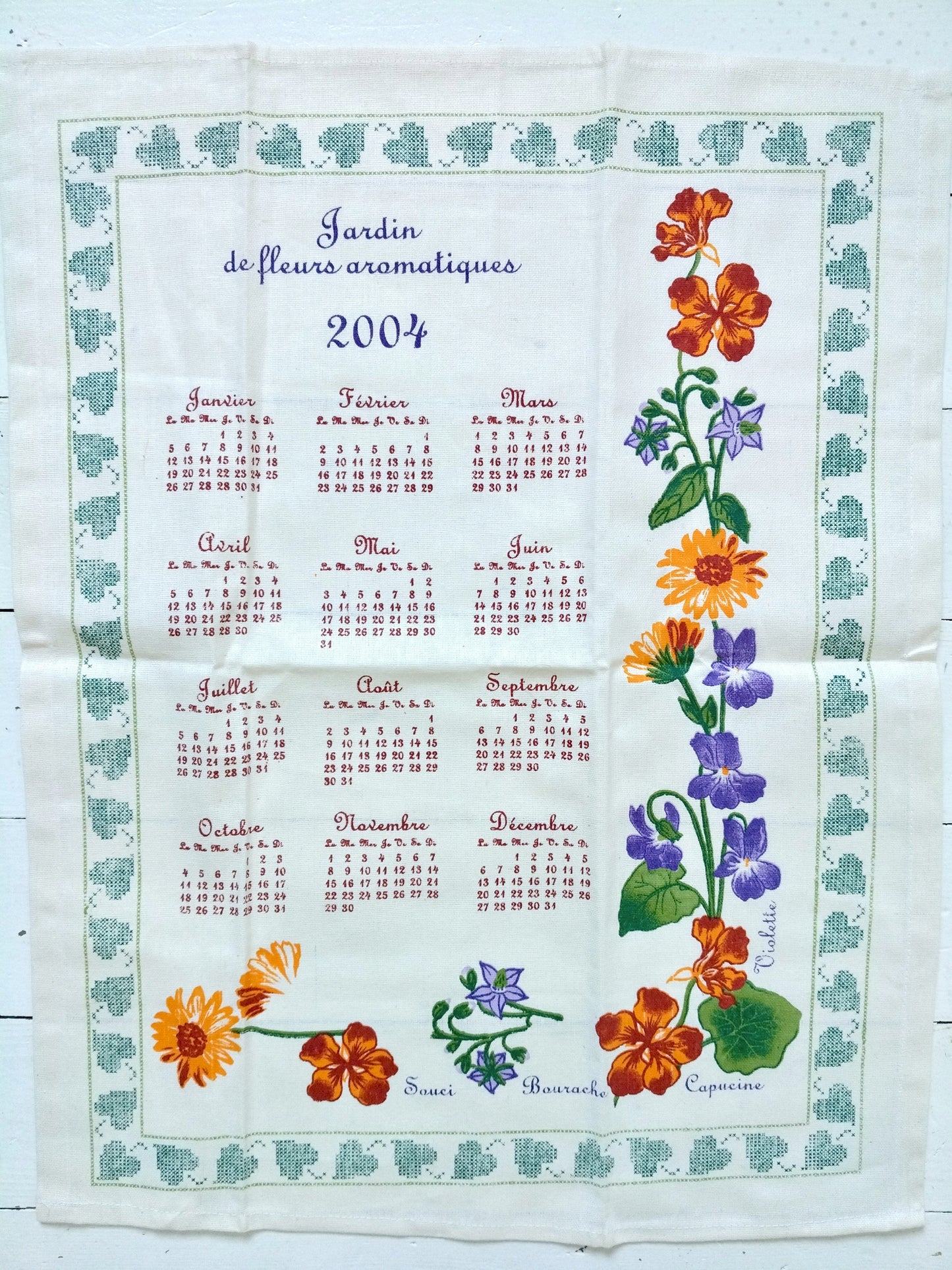 Torchon de cuisine calendrier 2004 Carré d'Azur - cetaitmieuxavant