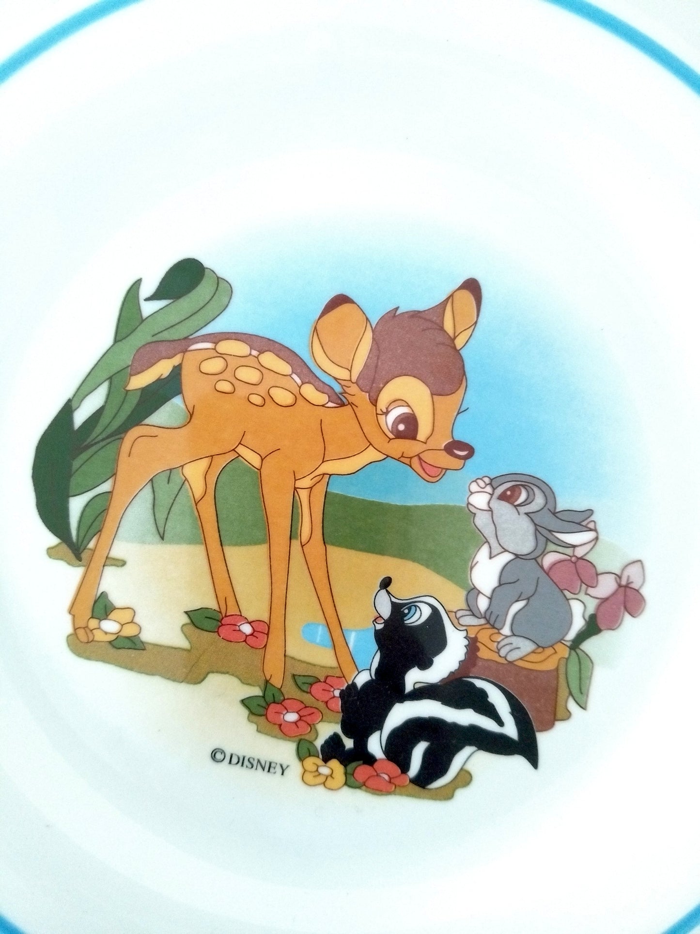 Set 3 pièces petit déjeuner enfant porcelaine Bambi Ceramica Quadrifoglio Italie