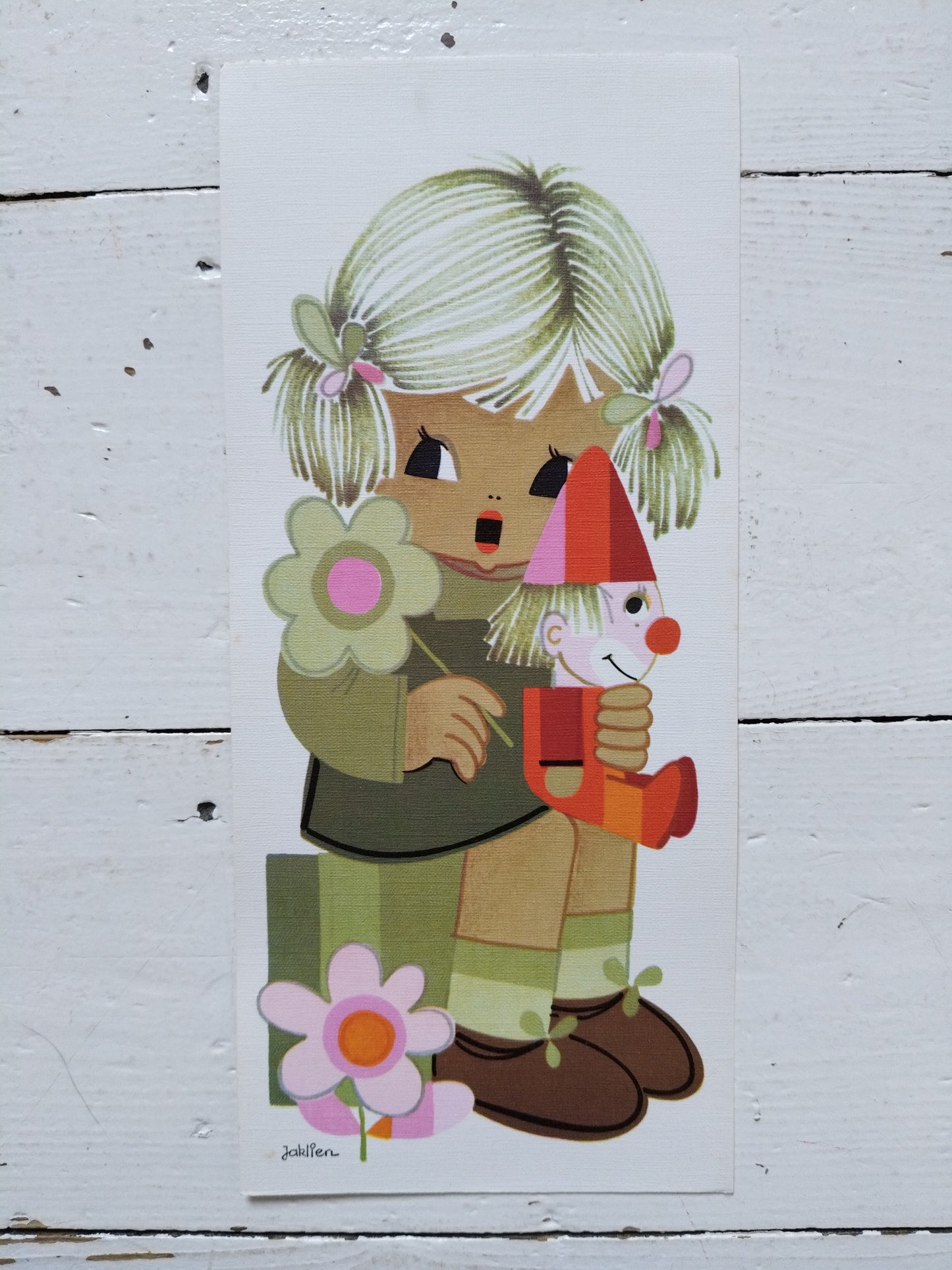 Ancienne carte postale Jaklien Moerman 70's au choix