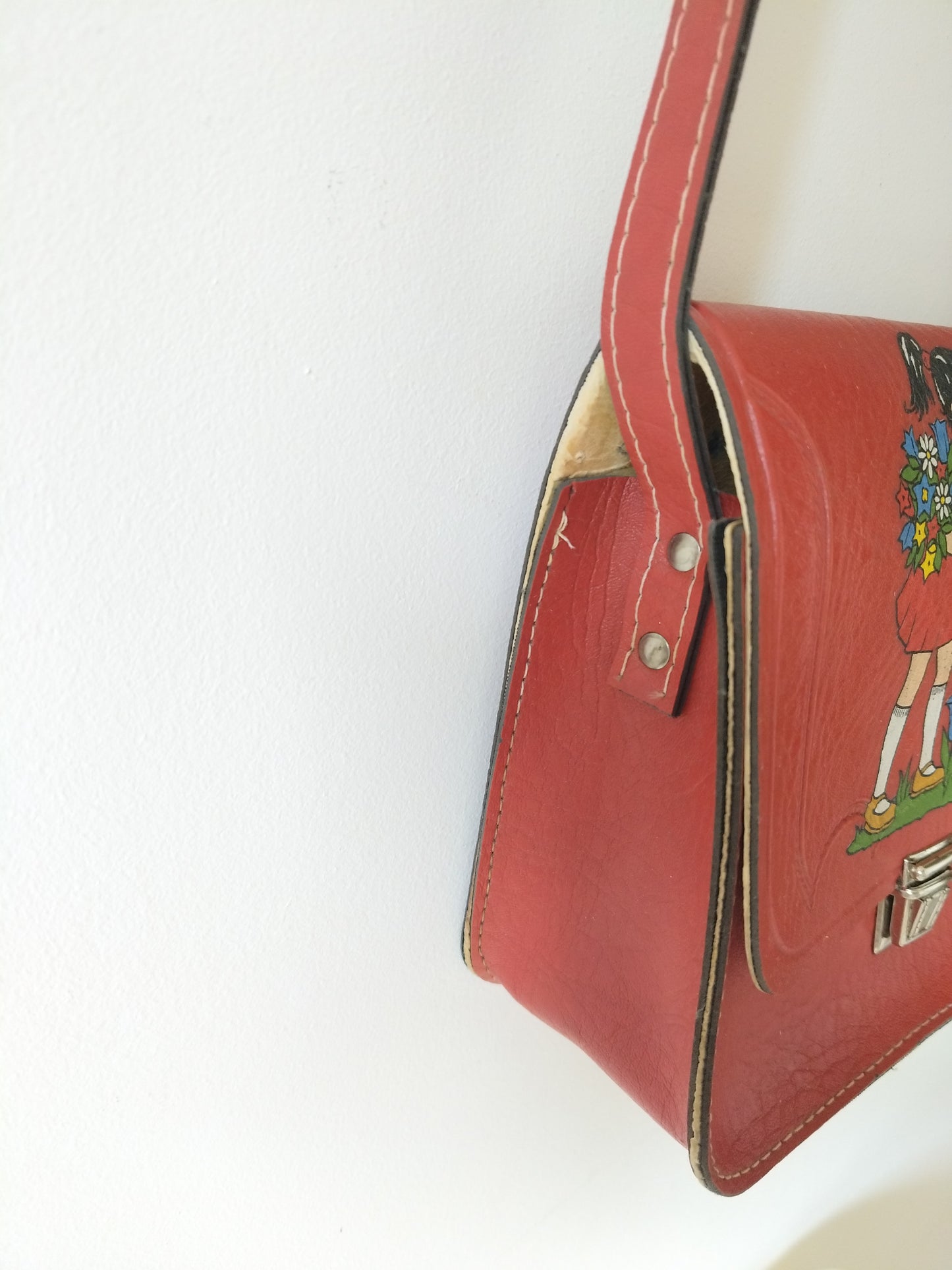 Petit sac bandoulière simili cuir 60's