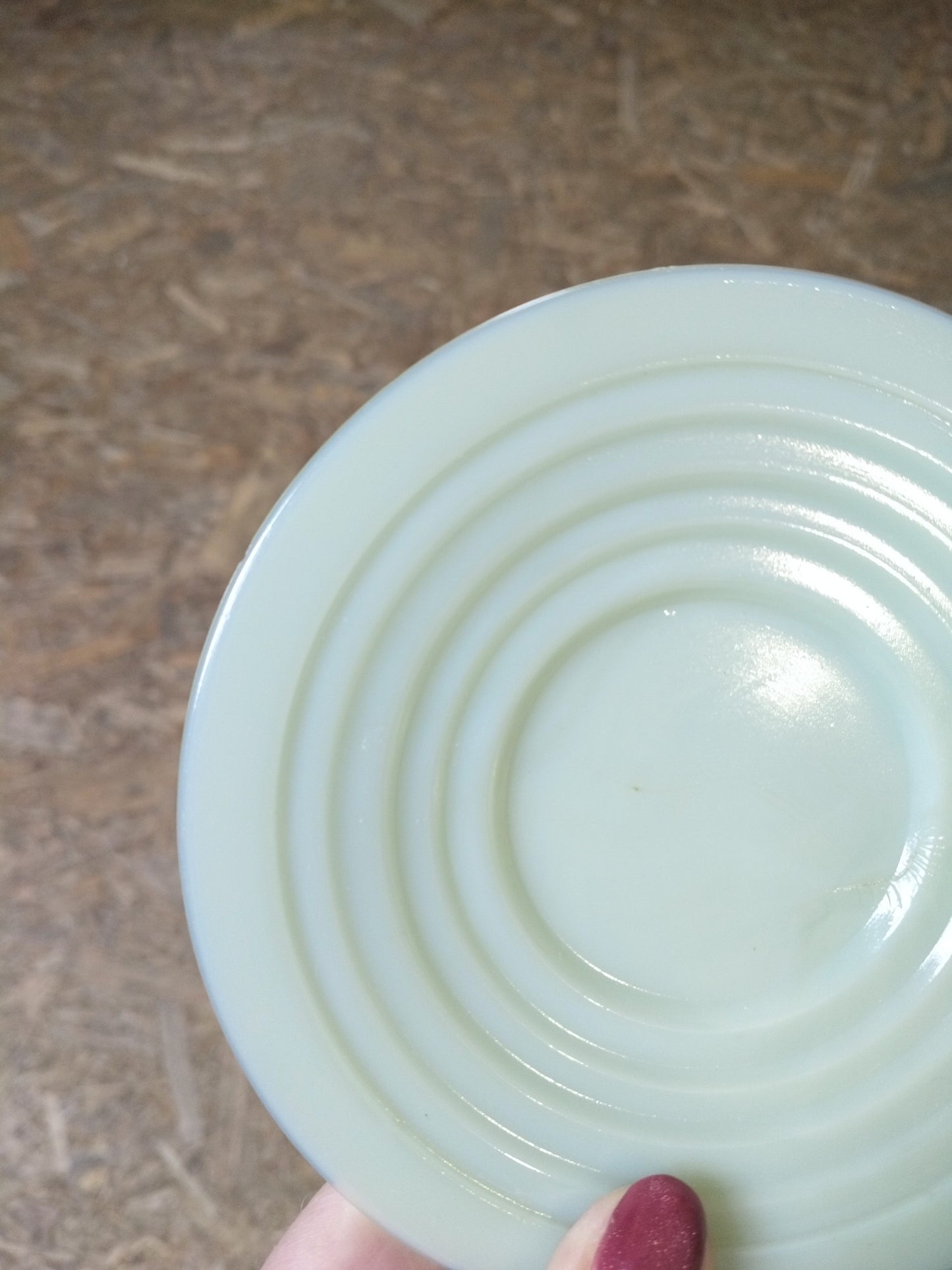 Ensemble tasse et soucoupe en opaline mint Belgique