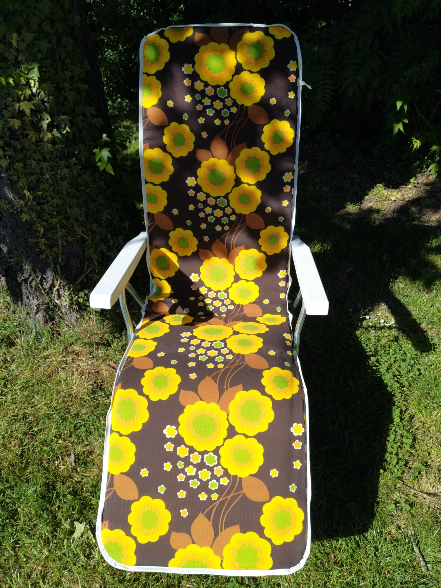 Chaise longue/ relax Ricco flower power - cetaitmieuxavant