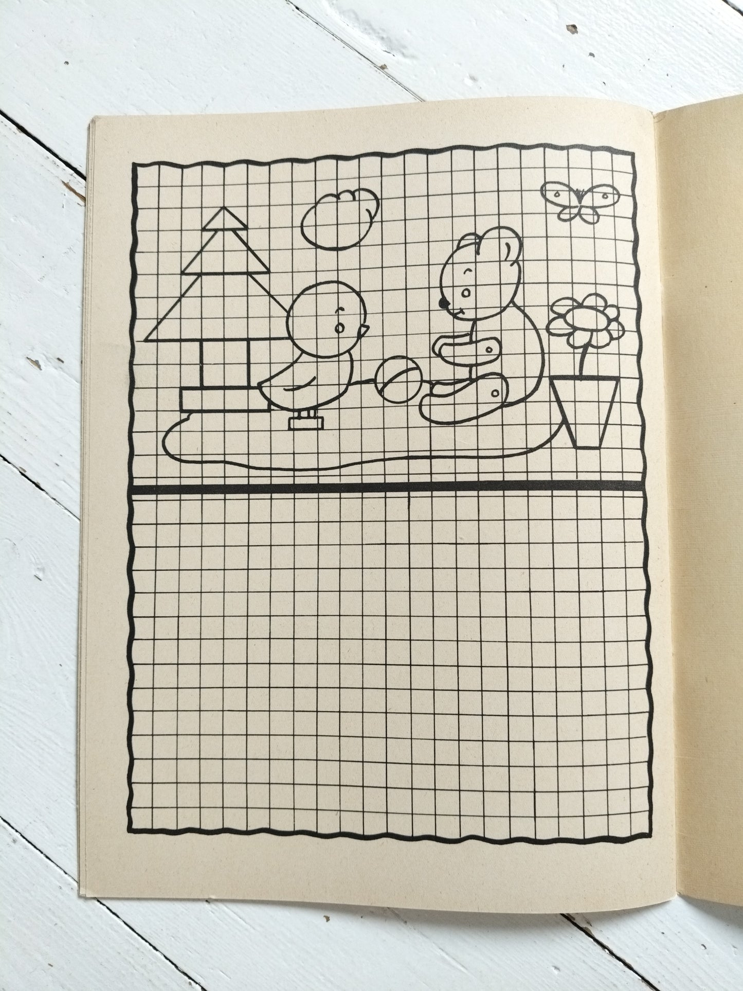 Ancien livre de dessin et coloriage vierge éditions du Pélican Blanc - cetaitmieuxavant