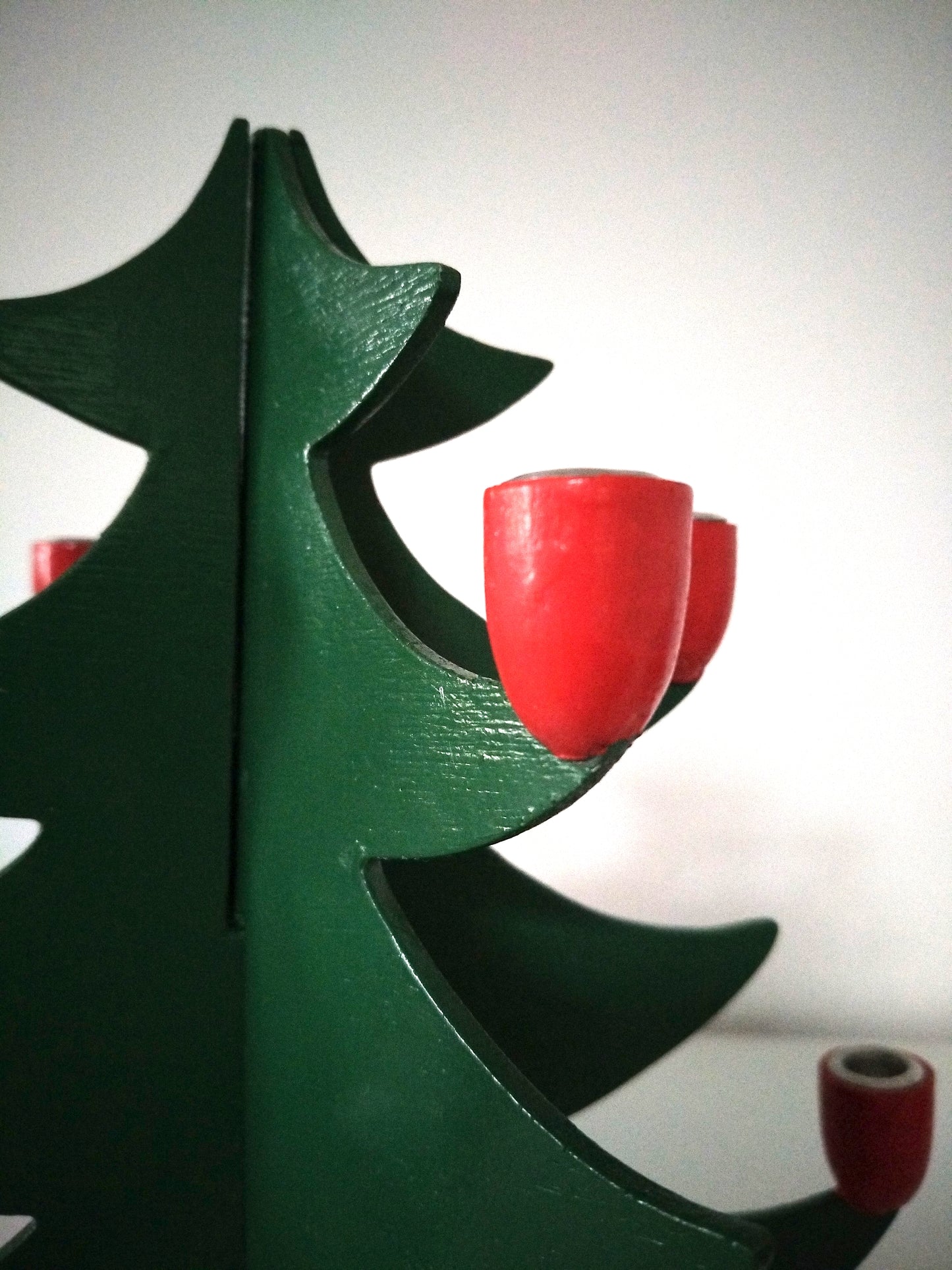 Bougeoir de Noël sapin en bois handmade Sri Lanka