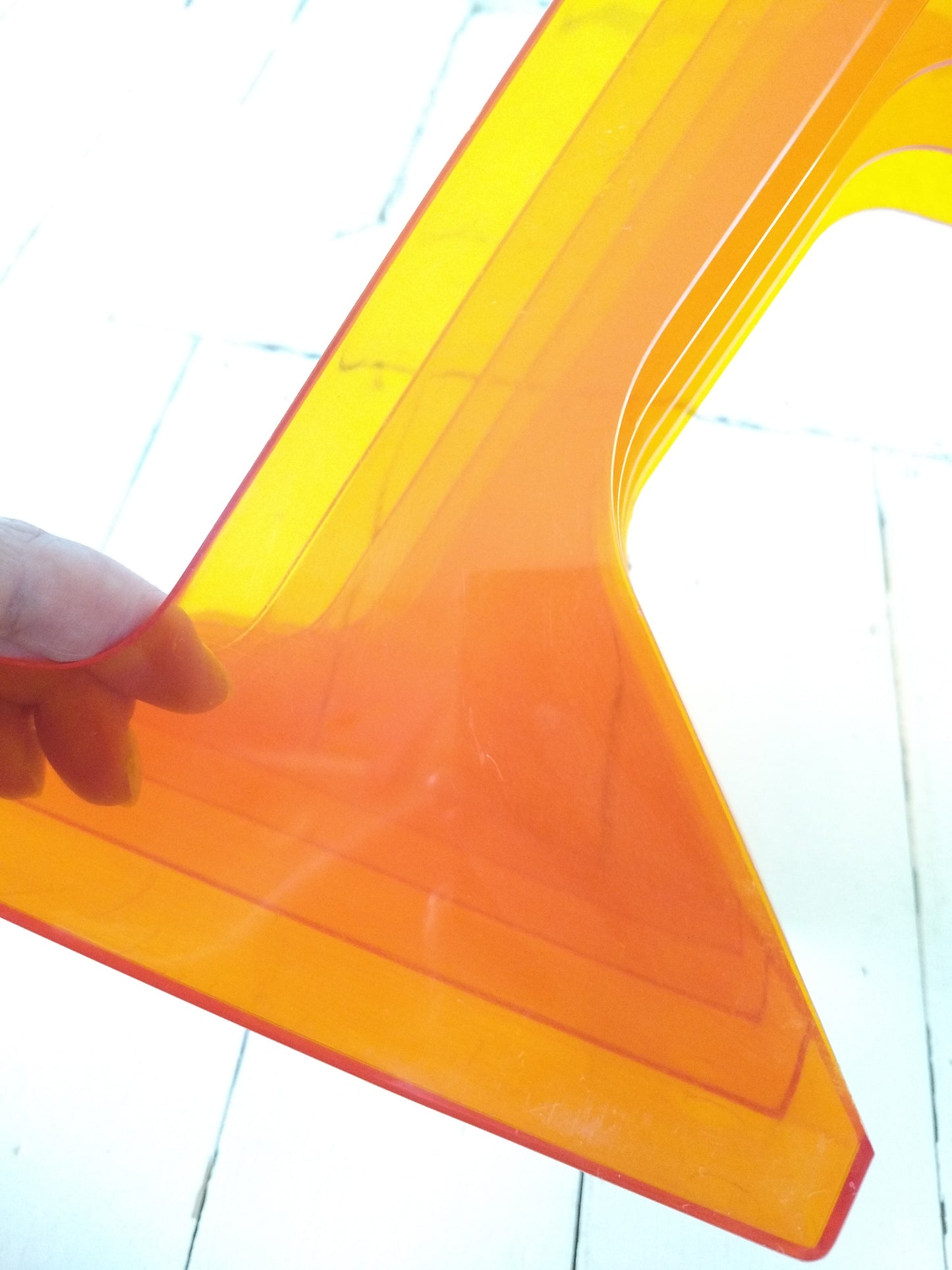 Range-vinyles 33T en plexi orange !!priorité à Mathilde!!