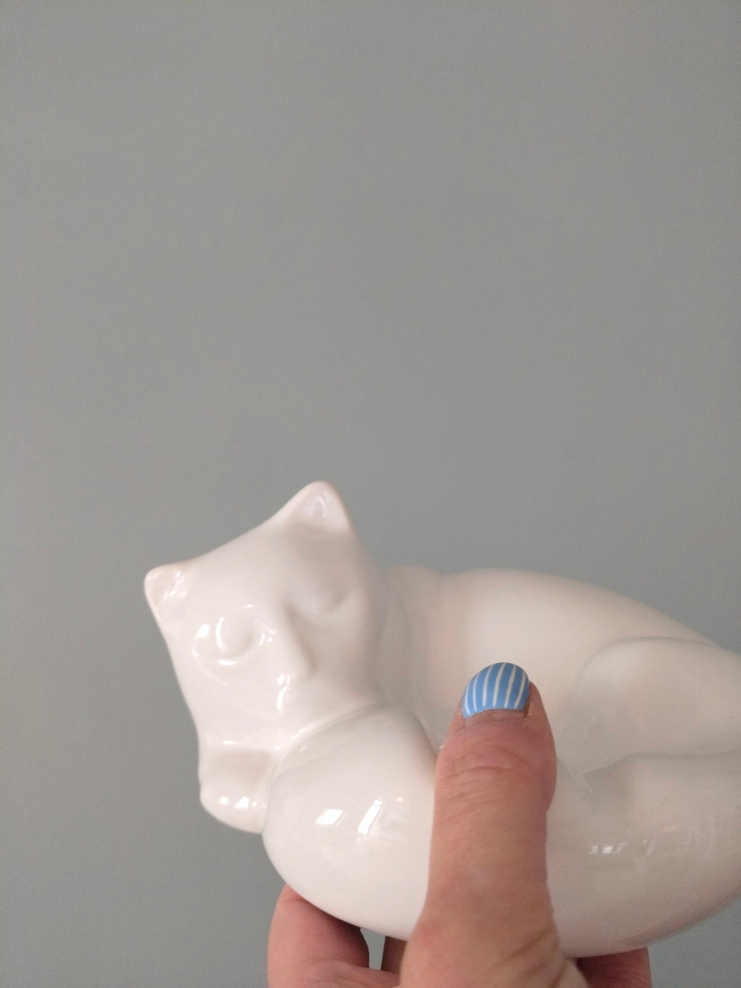 Cendrier vide-poches porte-bijoux chat en céramique