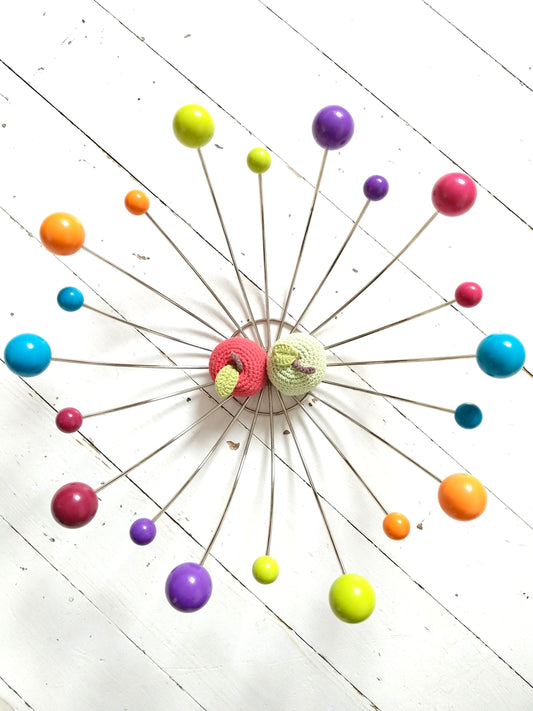 Corbeille métallique multicolore Spoutnik