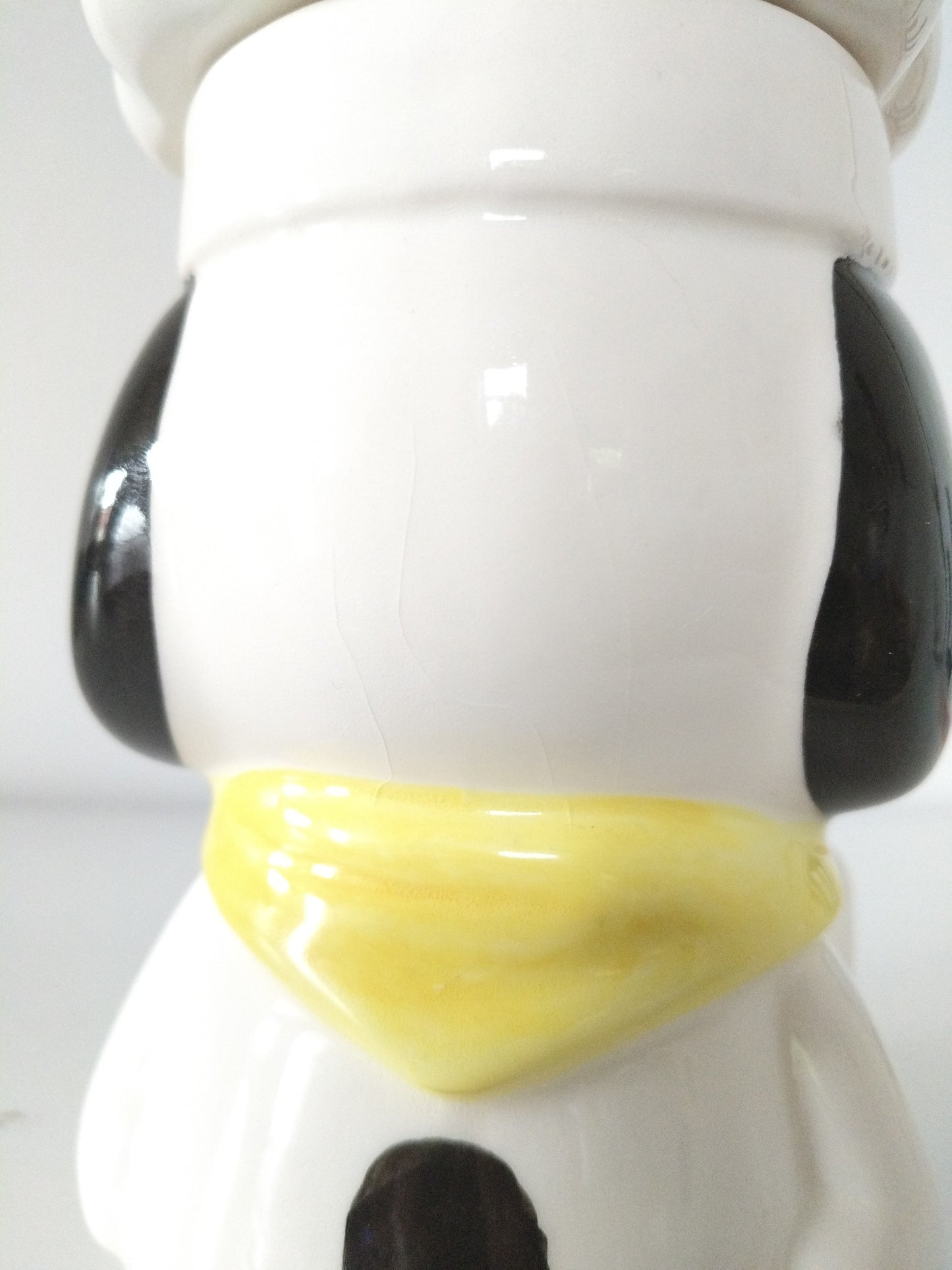 Pot boîte bocal à biscuits en céramique Snoopy cuisinier Japan United Feature Syndicate, Inc 1958-1966