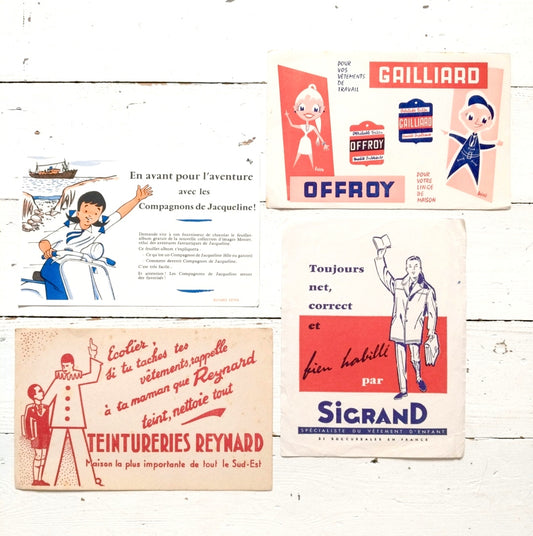 Ancien buvard publicitaire Gailliard, Reynard, SigranD ou chocolat Jacqueline au choix