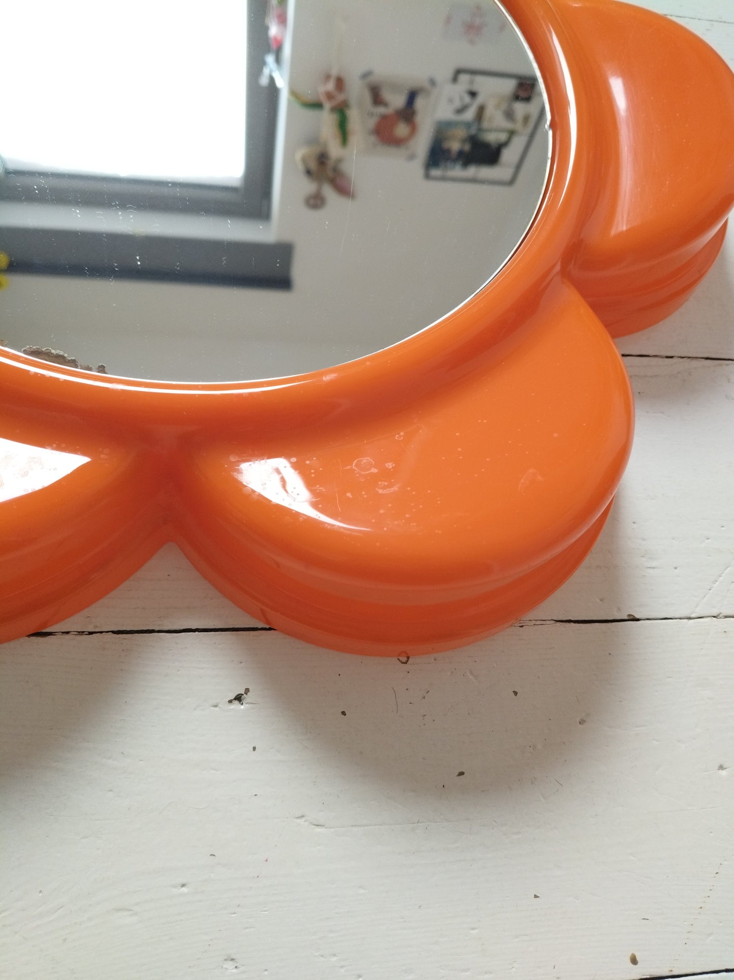 Miroir fleur en plastique vintage Visiva France